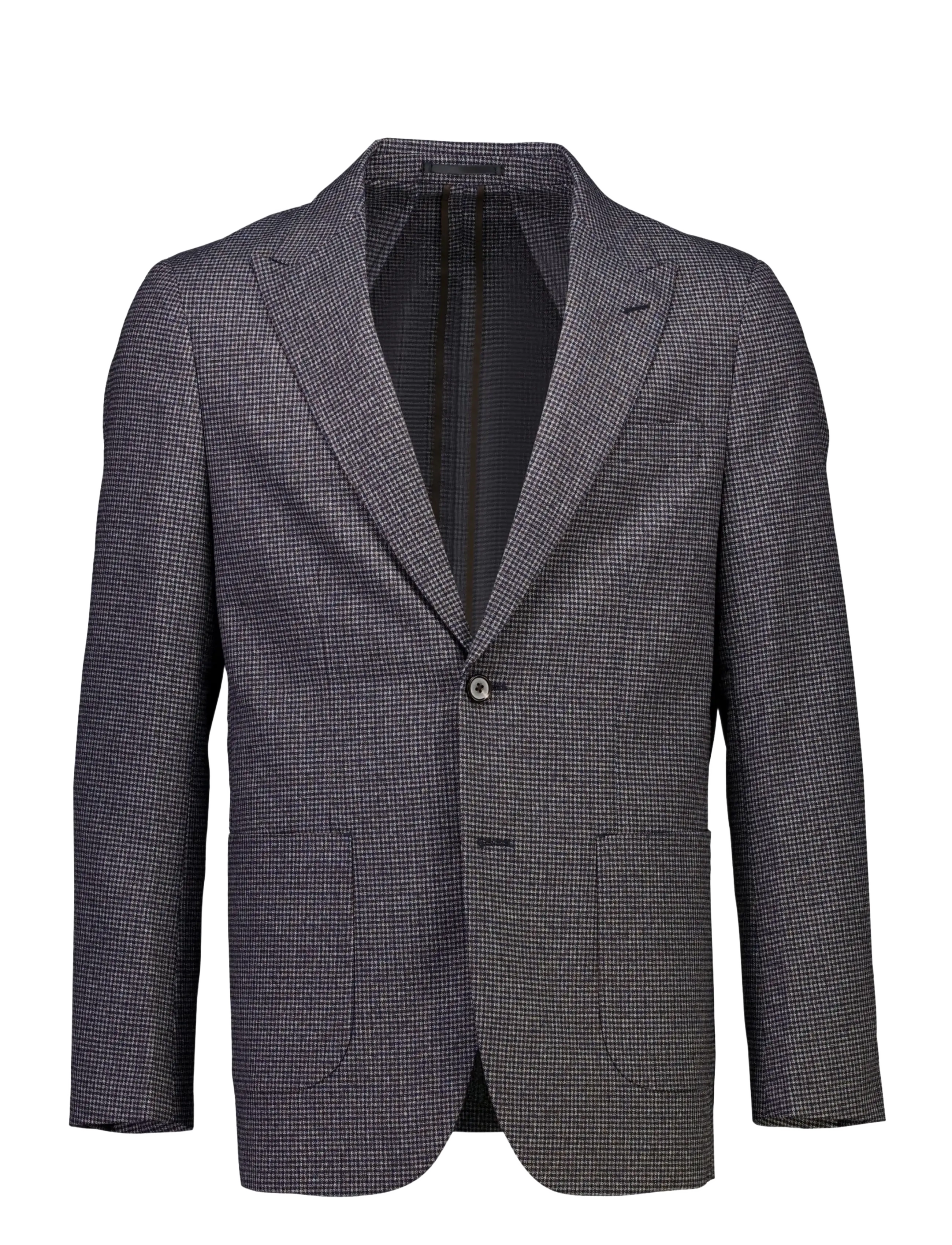 Lindbergh Black Dobby check superflex unstructured blazer - Enkeltradede blazere - BROWN MIX / brown