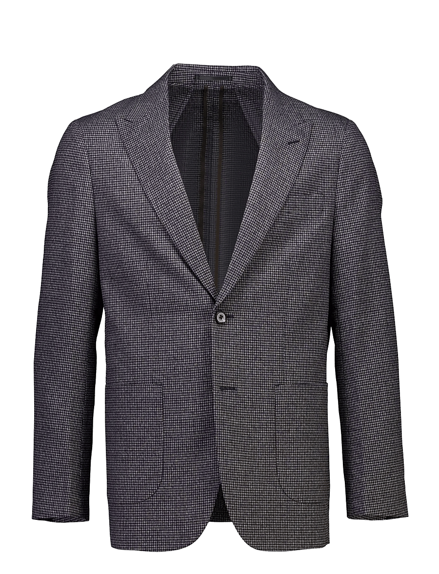 Lindbergh Black - Dobby check superflex unstructured blazer - enkeltradede blazere - brown mix - 1