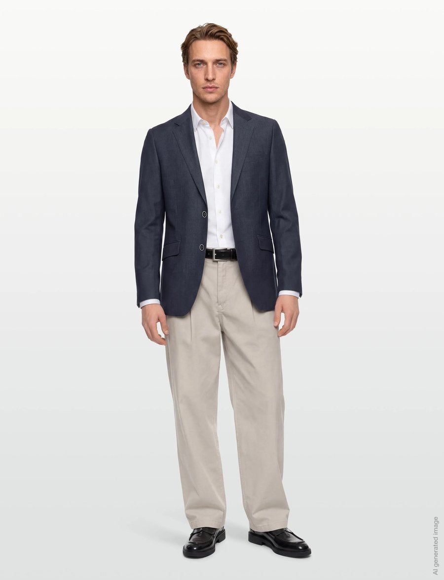 Lindbergh Black - Superflex blazer - combi - einreiher - blue mel - 0