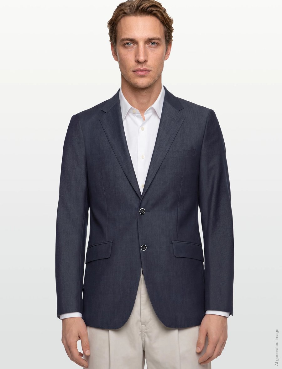 Lindbergh Black - Superflex blazer - combi - einreiher - blue mel - 3