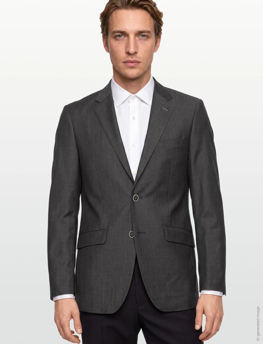 Lindbergh Black - Superflex blazer - combi - enkelknäppta kavajer - grey mel - 3