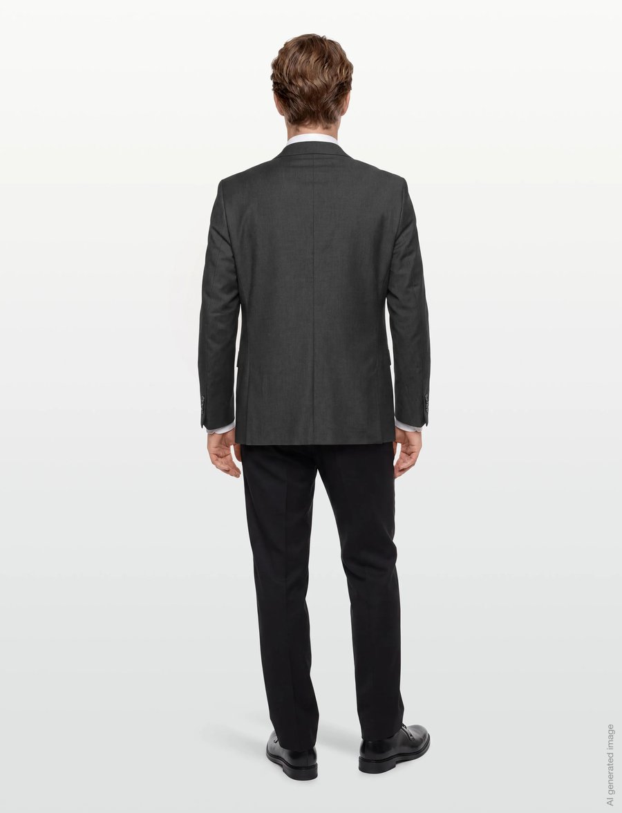 Lindbergh Black - Superflex blazer - combi - enkelknäppta kavajer - grey mel - 4