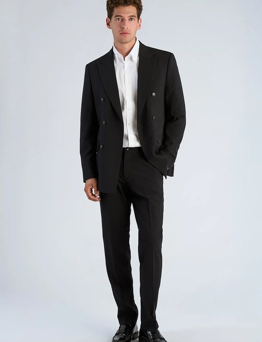 Lindbergh Black - Superflex DB blazer - kaherealised pintsakud - black - 0