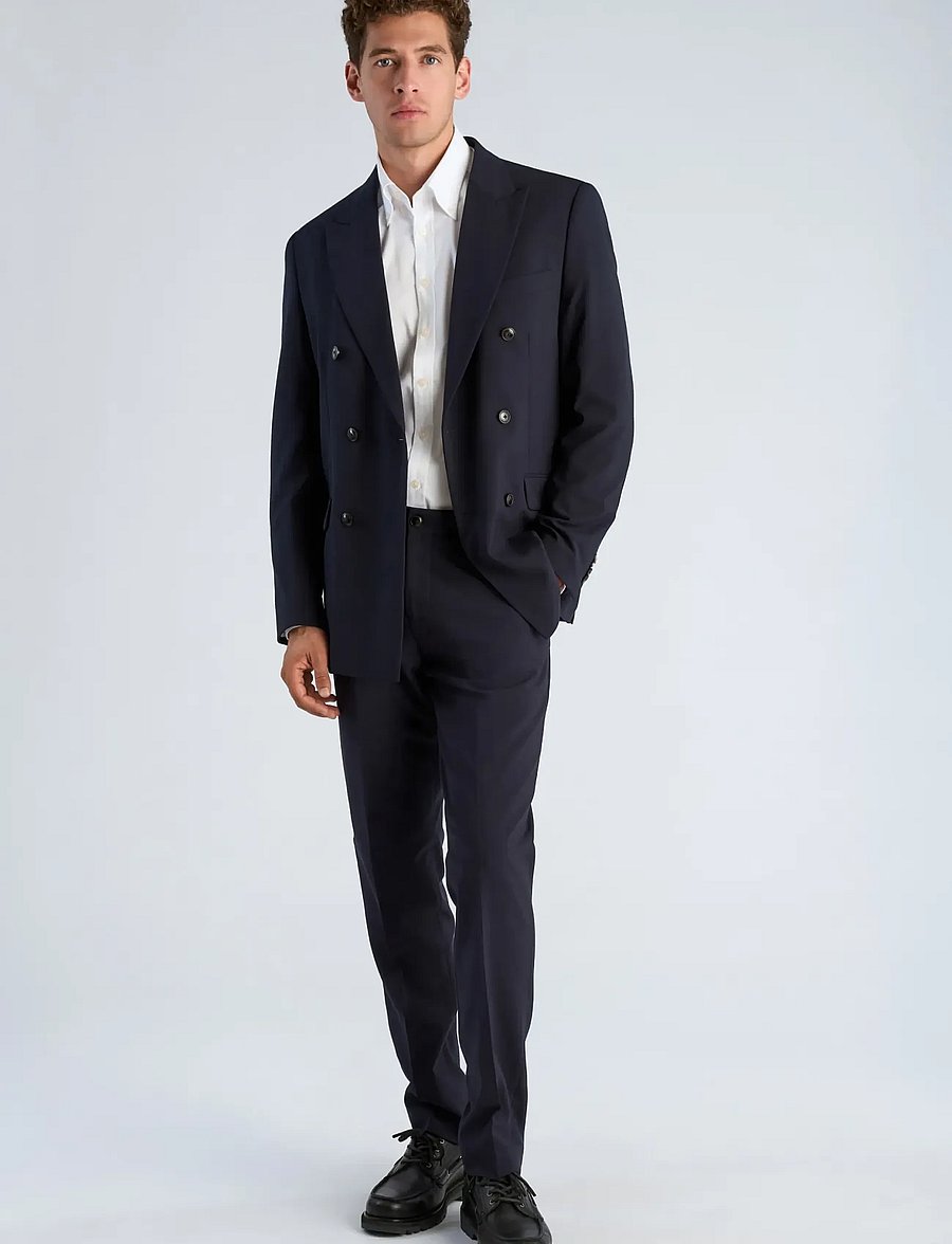 Lindbergh Black - Superflex DB blazer - double breasted blazers - navy - 0