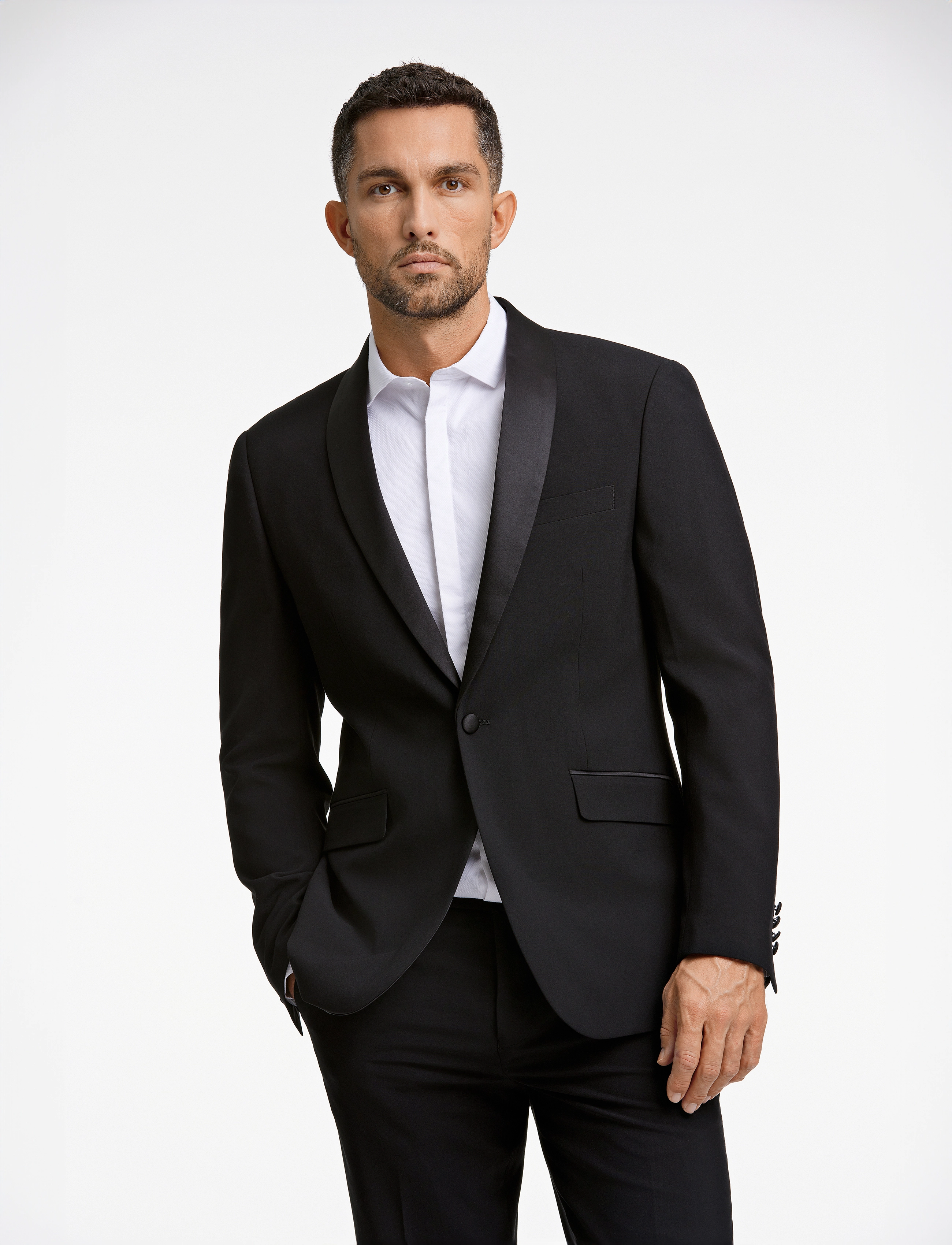 Lindbergh Black Superflex Tuxedo Blazer, 46, Suits & Schwarz - Tuxedos, Männerswear