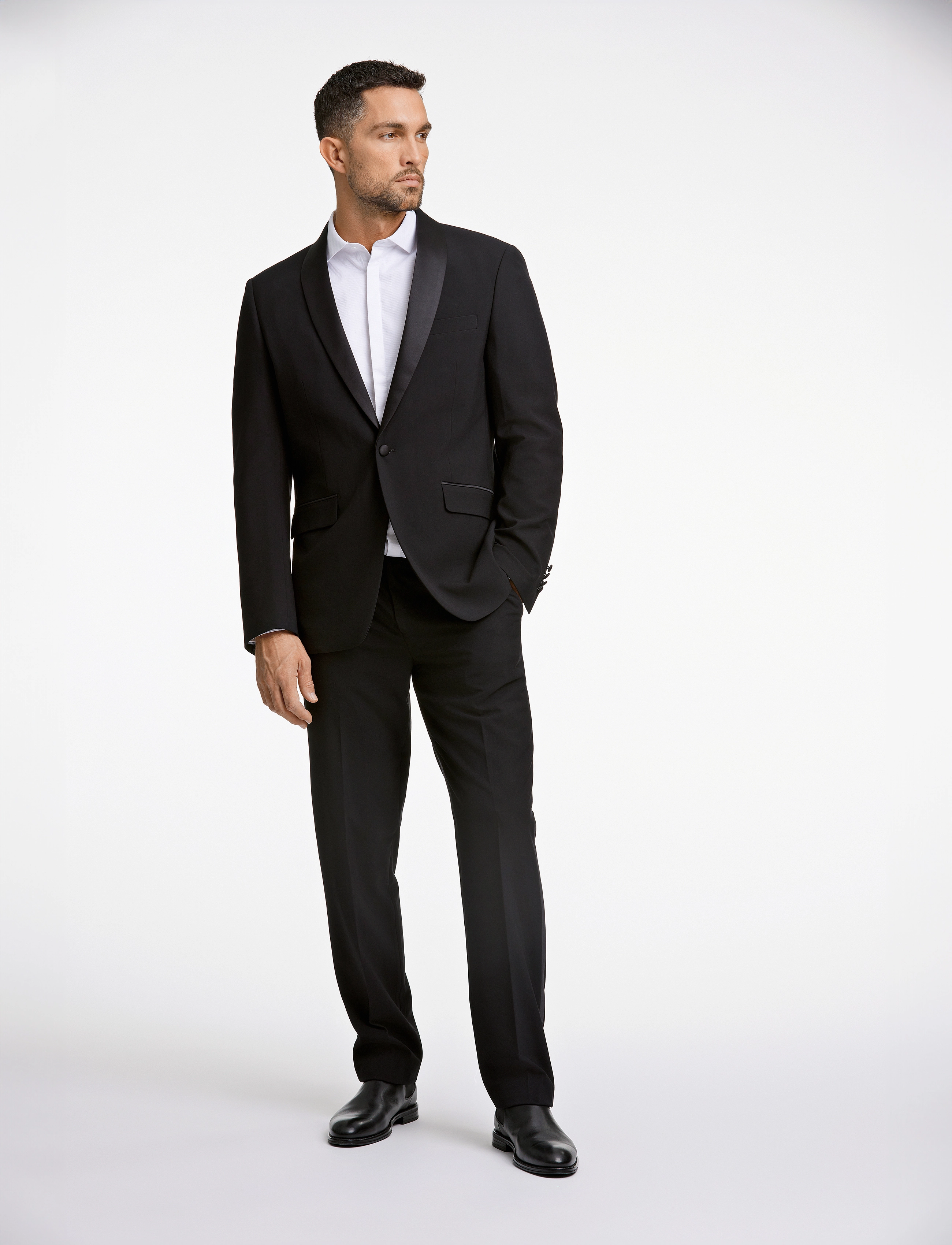 Lindbergh Black - Superflex tuxedo blazer - smokingud - black - 4