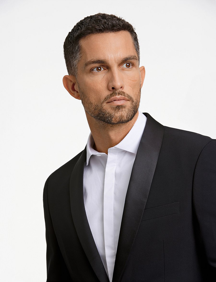 Lindbergh Black - Superflex tuxedo blazer - smokingi - black - 5
