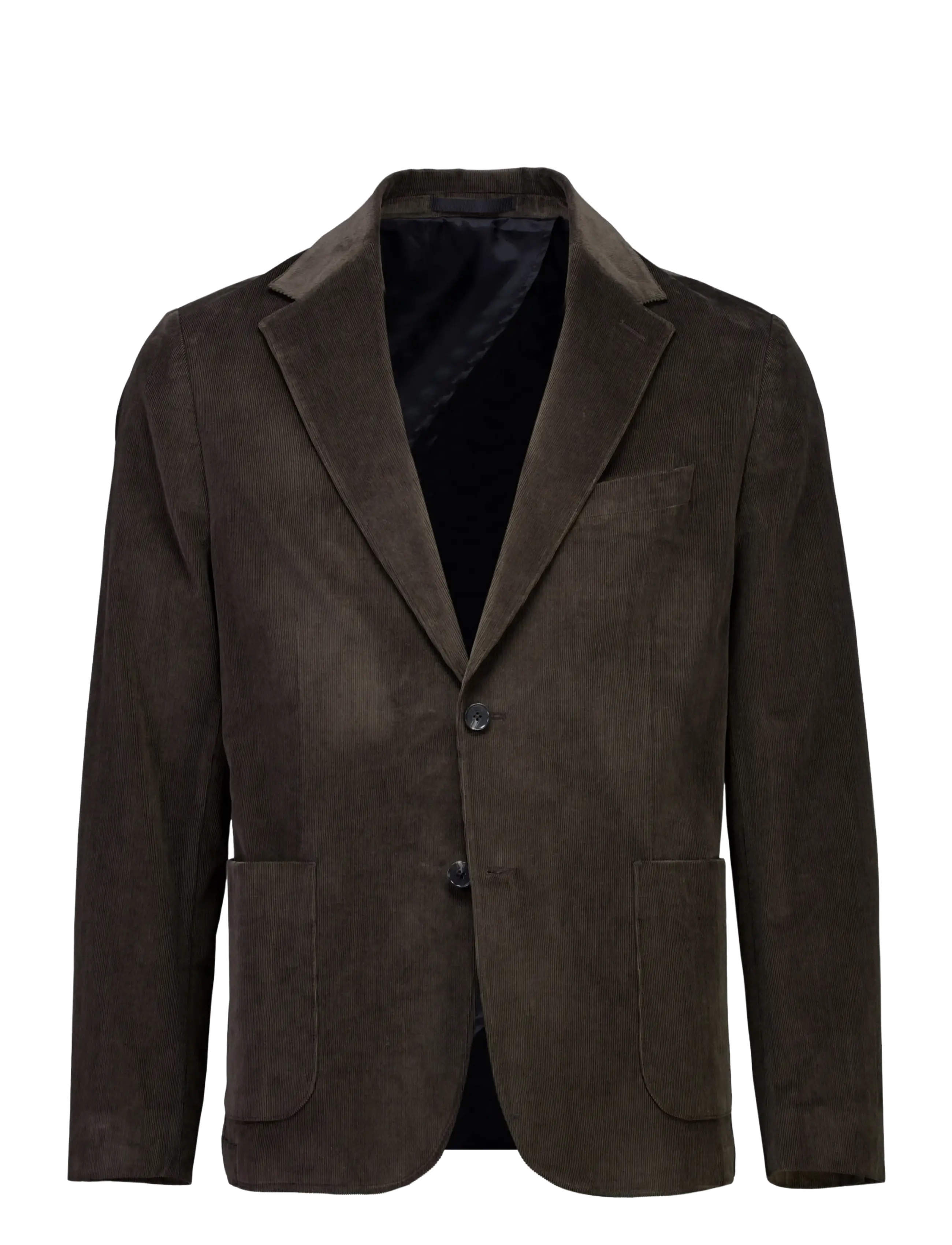 Lindbergh Black 1927: Superflex cashmere touch corduroy half lined blazer - Enkeltradede blazere - BLACK OLIVE / khaki/green
