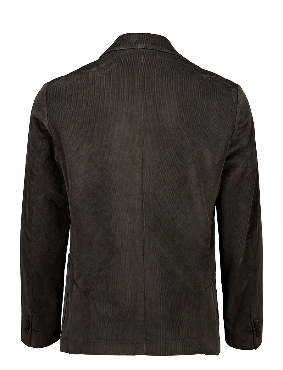 Lindbergh Black - 1927: Superflex cashmere touch corduroy half lined blazer - enkeltradede blazere - black olive - 1