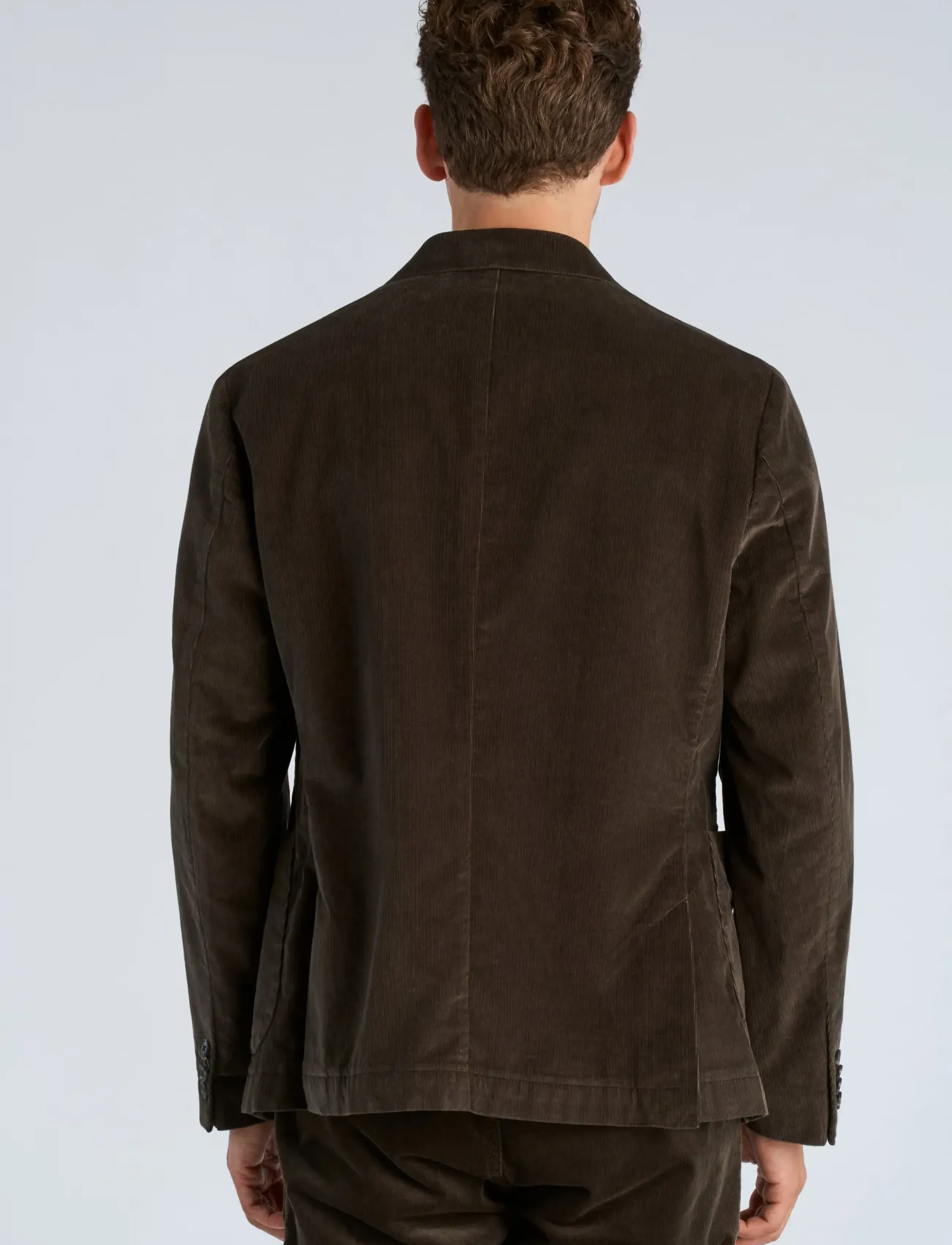 Lindbergh Black - 1927: Superflex cashmere touch corduroy half lined blazer - enkeltradede blazere - black olive - 4