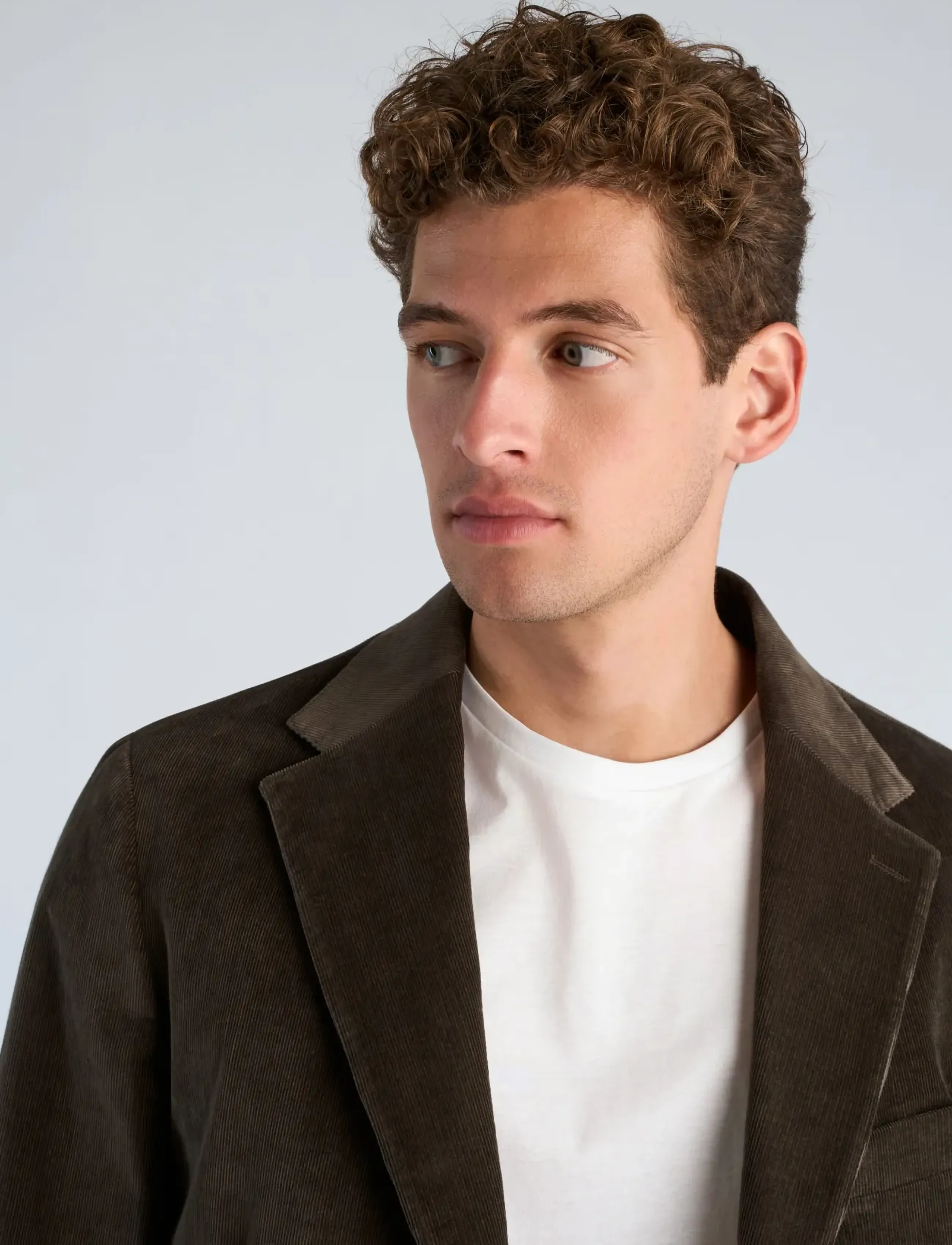 Lindbergh Black - 1927: Superflex cashmere touch corduroy half lined blazer - enkeltradede blazere - black olive - 5