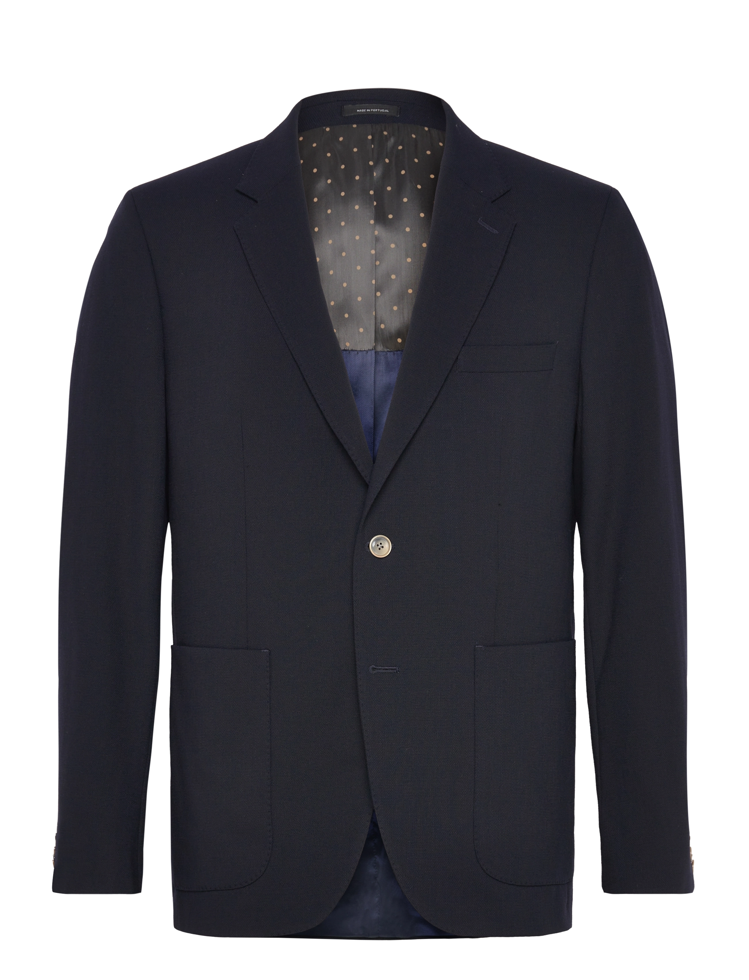 LINDBERGH Schwarz Wolle Mix Superflex Blazer Navy - 52 - Herren