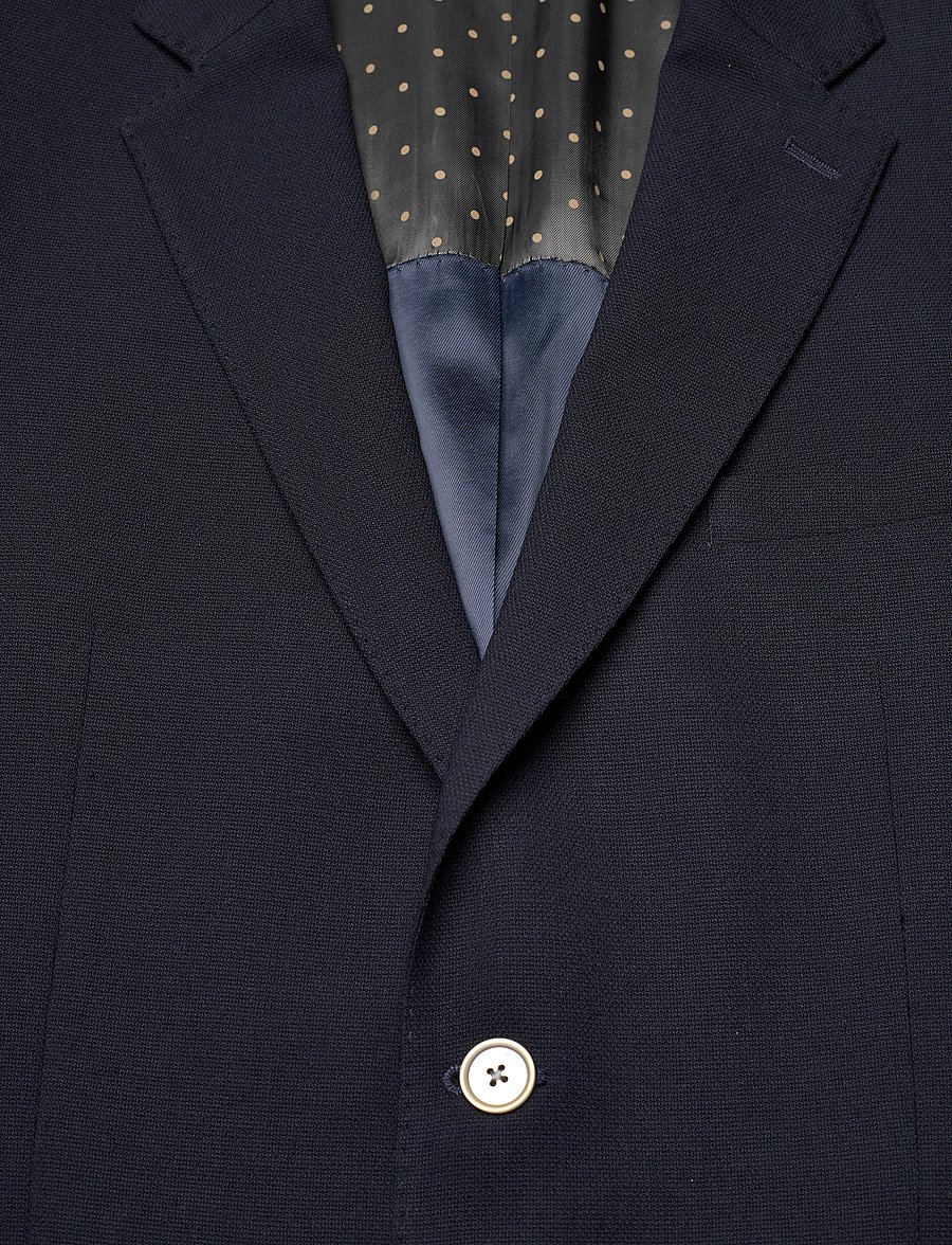 Lindbergh Black - Wool mix superflex blazer - single breasted blazers - navy - 2