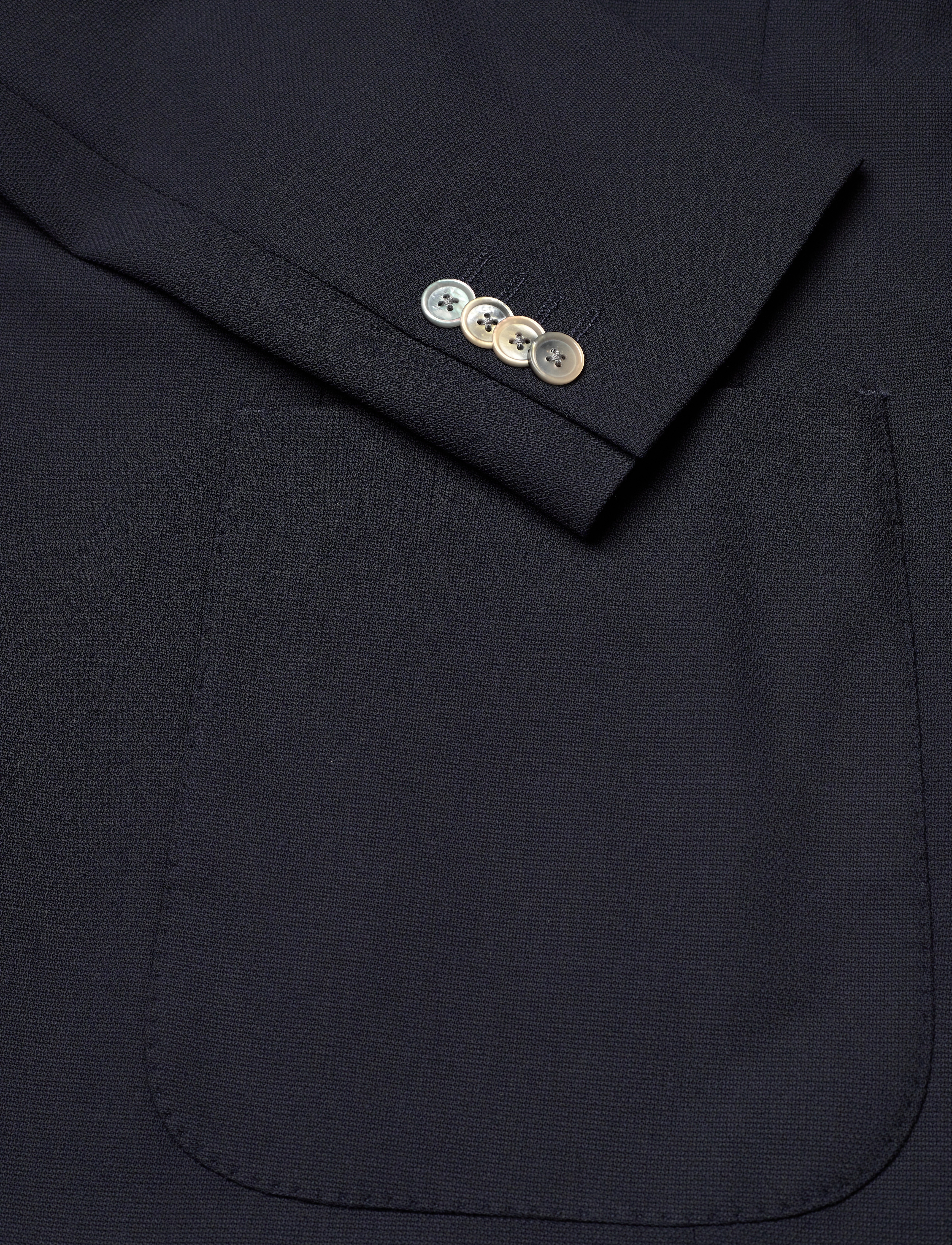 Lindbergh Black - Wool mix superflex blazer - single breasted blazers - navy - 3