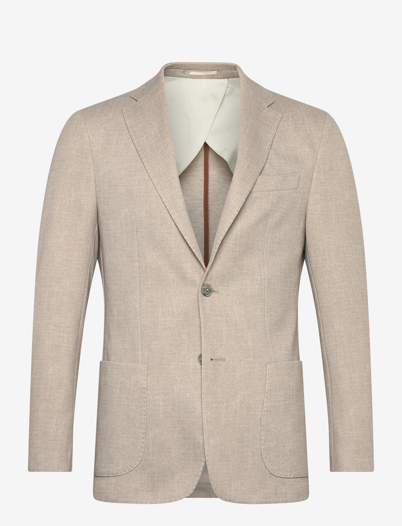 Lindbergh Black - Superflex half lined blazer - enkeltradede blazere - lt sand mel - 0