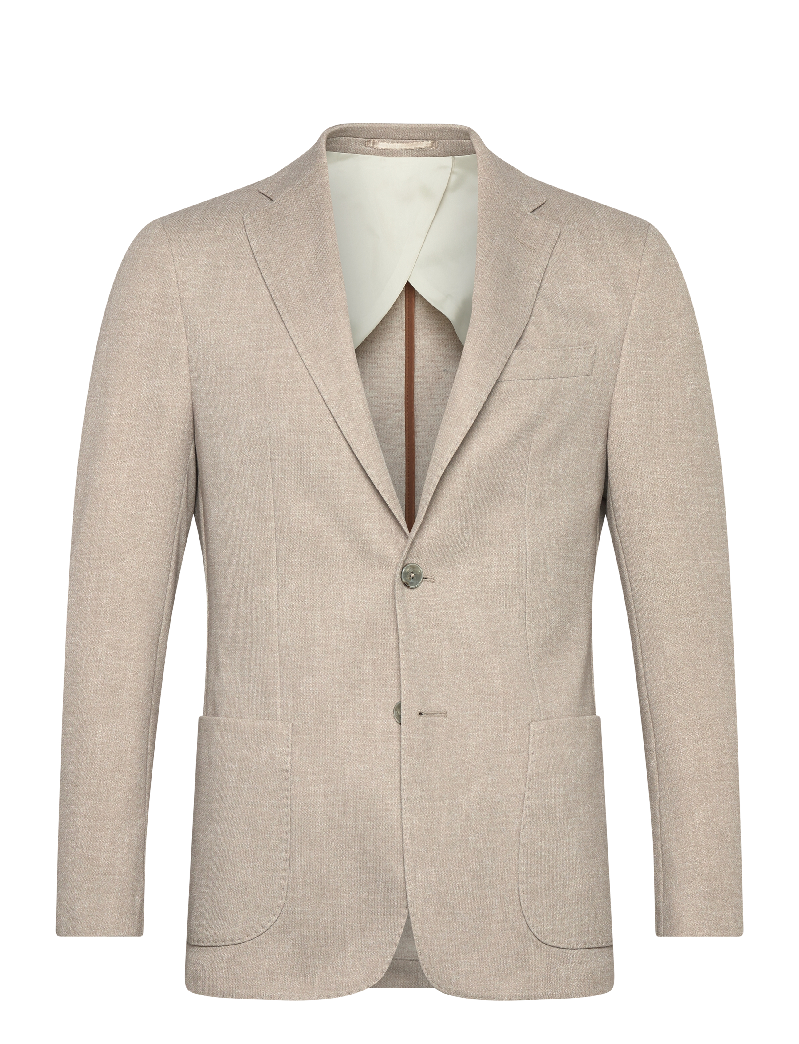 Lindbergh Black Superflex half lined blazer - Ühe rinnatisega pintsakud - LT SAND MEL / beige