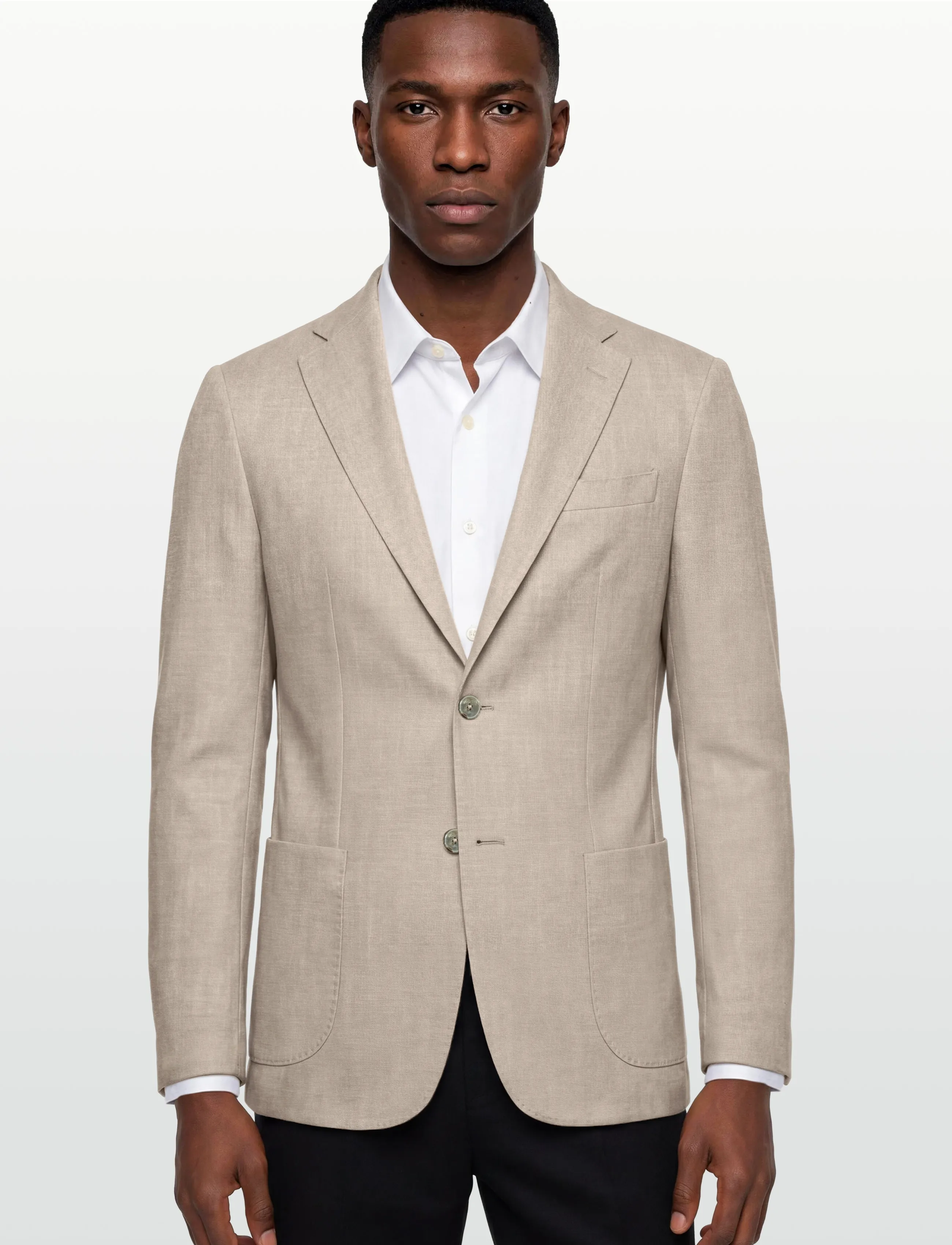 Lindbergh Black - Superflex half lined blazer - vienaeiliai švarkai - lt sand mel - 3