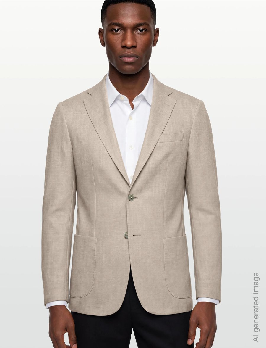 Lindbergh Black - Superflex half lined blazer - Üherealised pintsakud - lt sand mel - 3