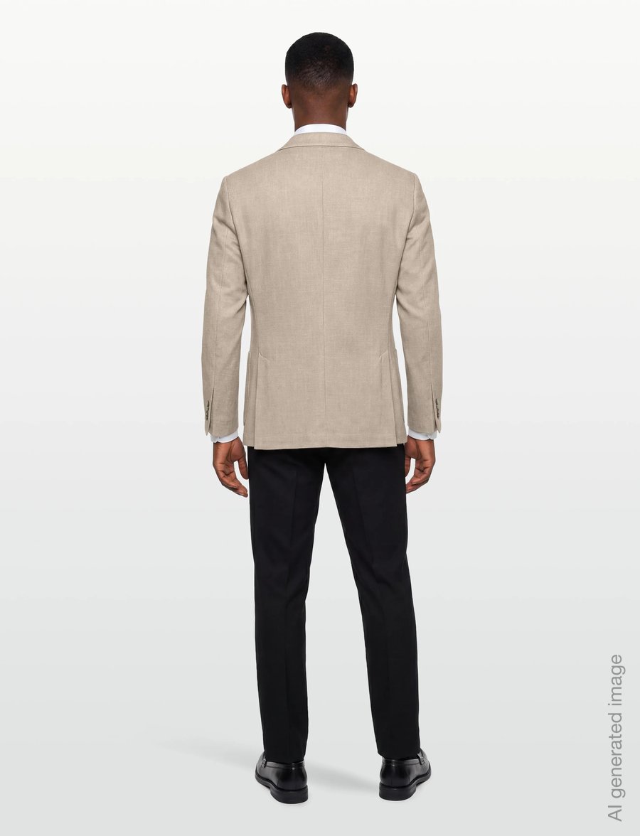 Lindbergh Black - Superflex half lined blazer - Üherealised pintsakud - lt sand mel - 4