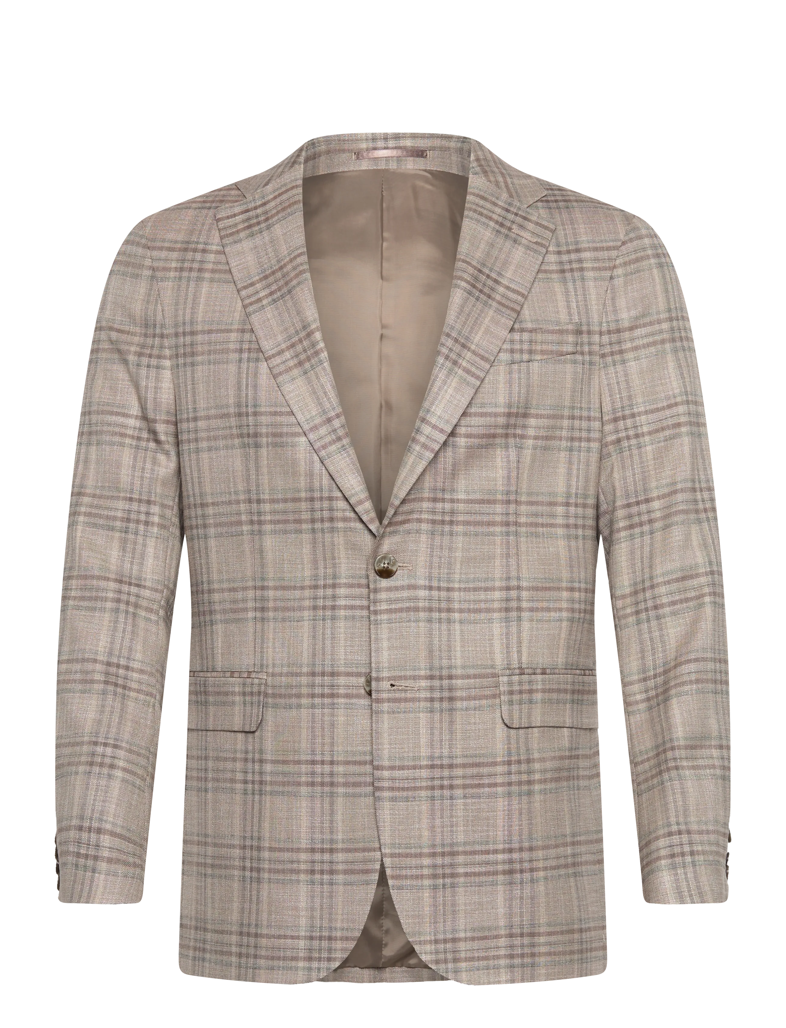Lindbergh Black Superflex Check Blazer, 46, Beige, Blazere > Enkeltradede Blazere, Herre