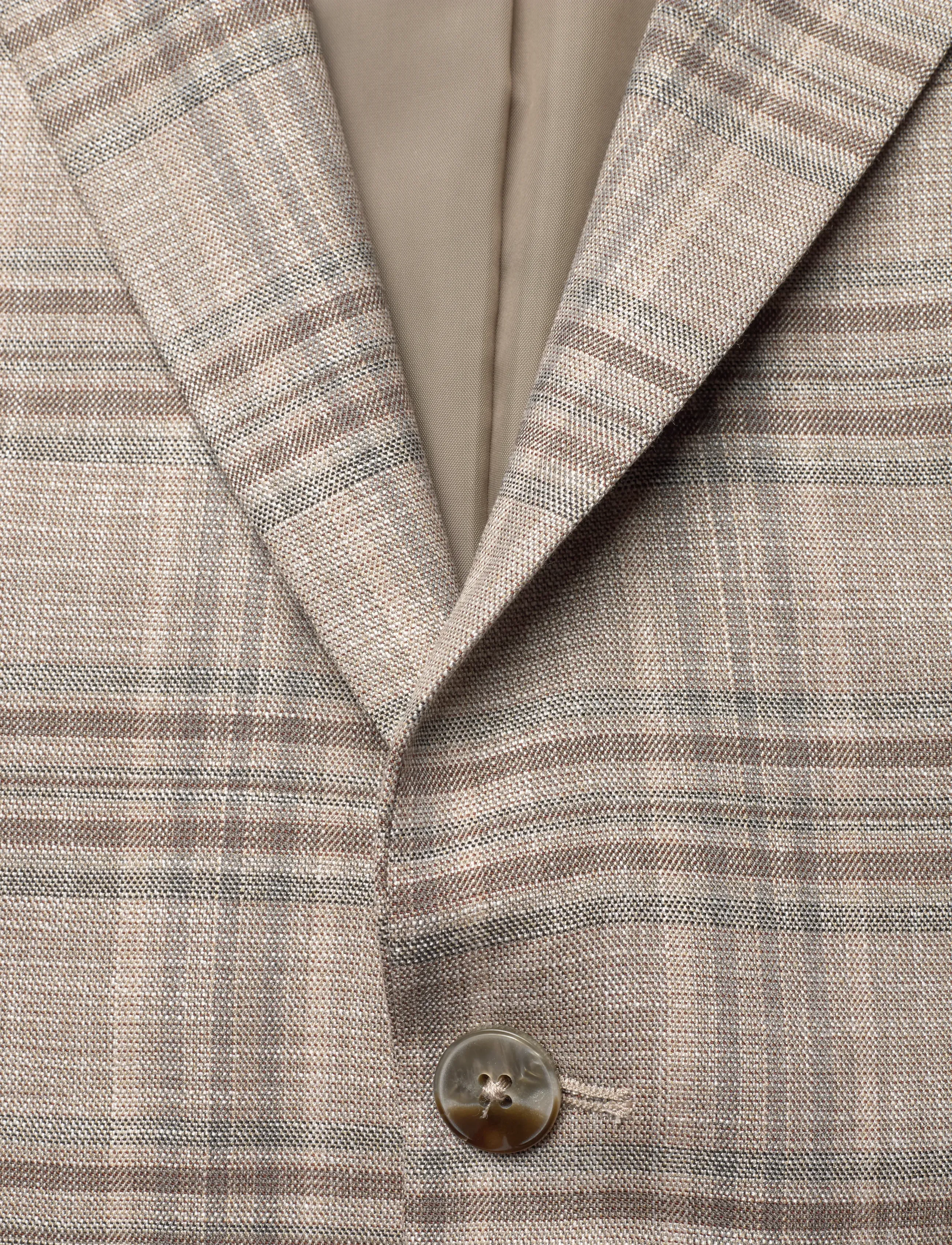 Lindbergh Black - Superflex check blazer - Ühe rinnatisega pintsakud - sand mix - 2