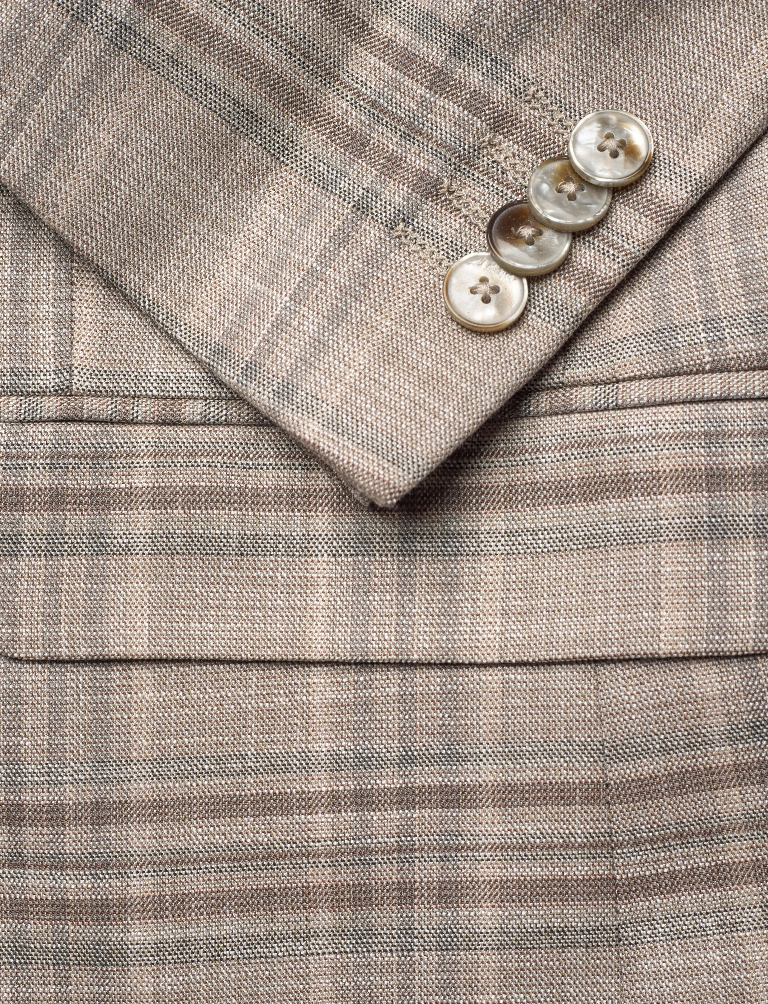 Lindbergh Black - Superflex check blazer - Ühe rinnatisega pintsakud - sand mix - 3