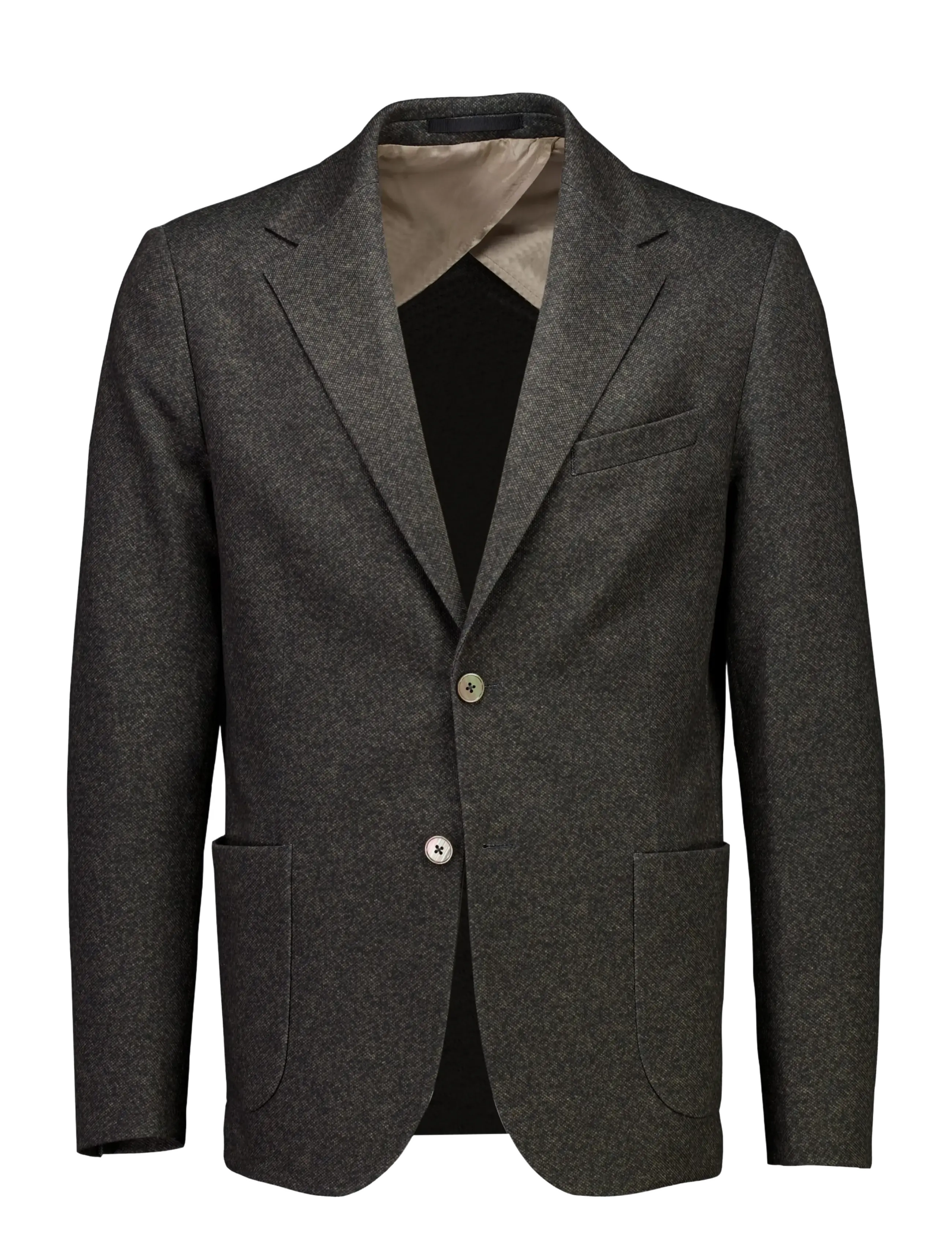 Lindbergh Black 1927: Superflex half lined blazer - Enkeltradede blazere - DK BROWN MEL / brown