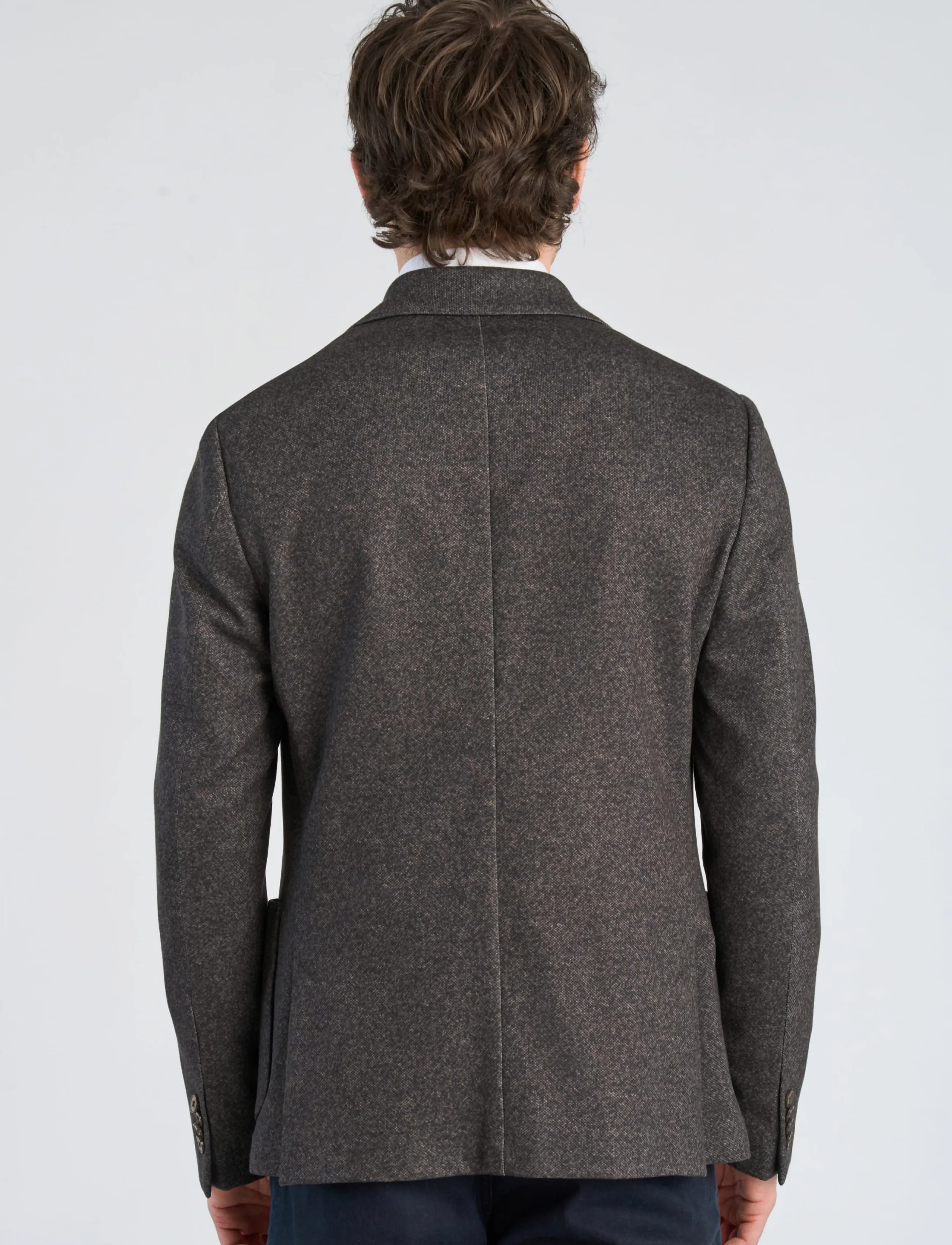 Lindbergh Black - 1927: Superflex half lined blazer - enkeltradede blazere - dk brown mel - 4