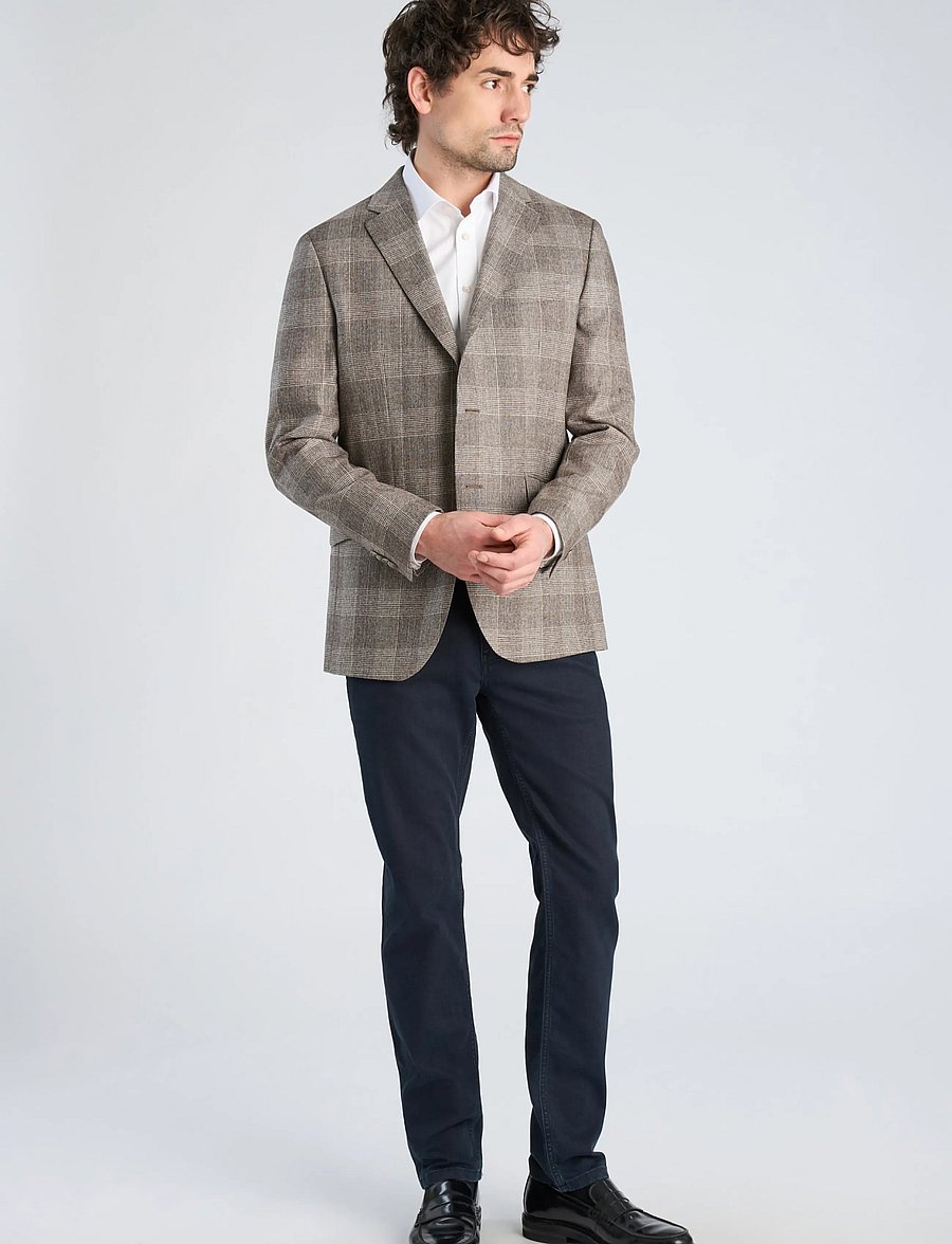 Lindbergh Black - 1927: cashmere blend blazer - enkeltradede blazere - dk sand mix - 0