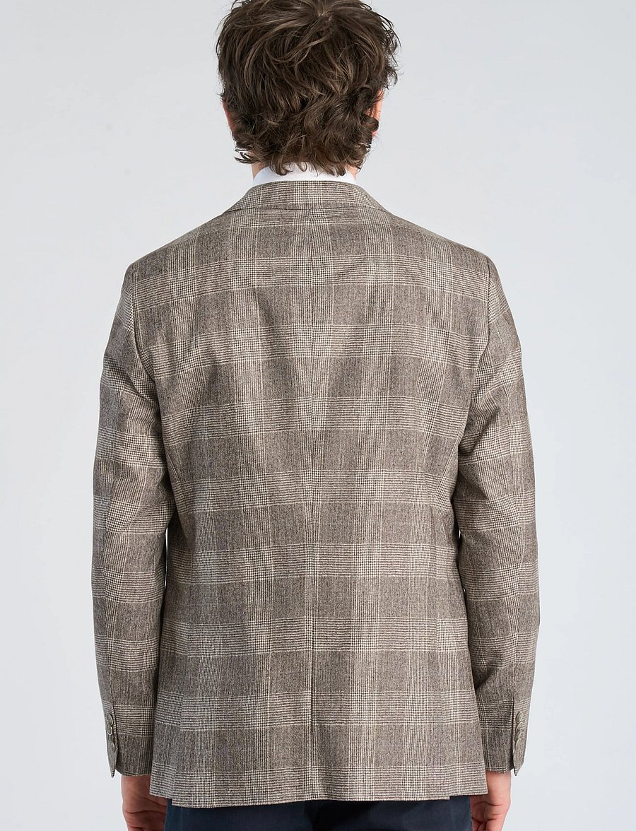 Lindbergh Black - 1927: cashmere blend blazer - enkeltradede blazere - dk sand mix - 4