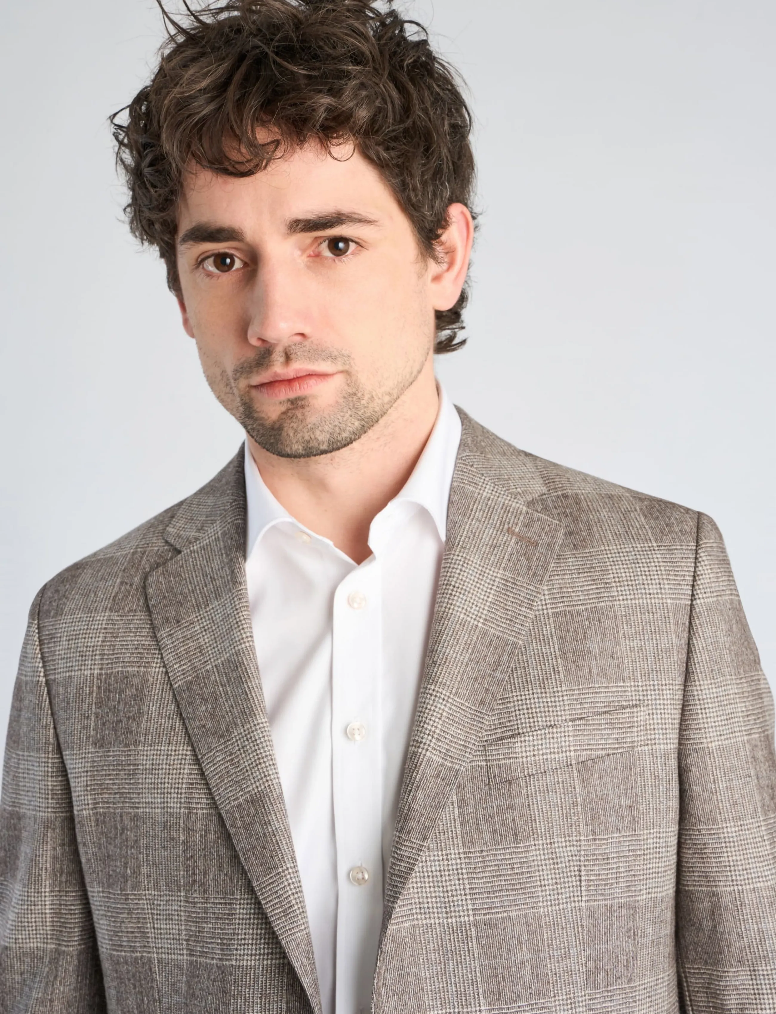 Lindbergh Black - 1927: cashmere blend blazer - enkeltradede blazere - dk sand mix - 5