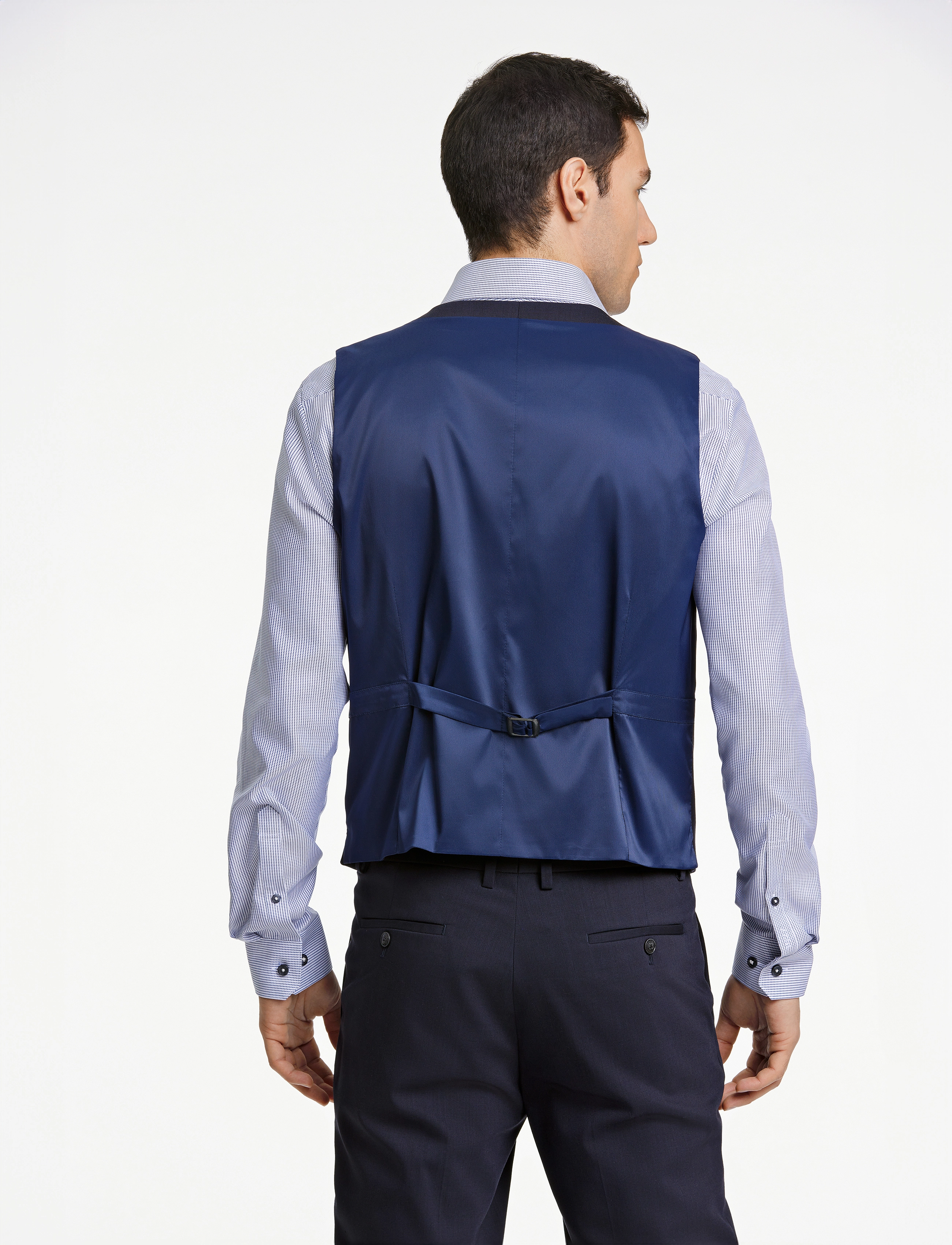 Lindbergh Black - Technical stretch waistcoat - waistcoats - navy - 3