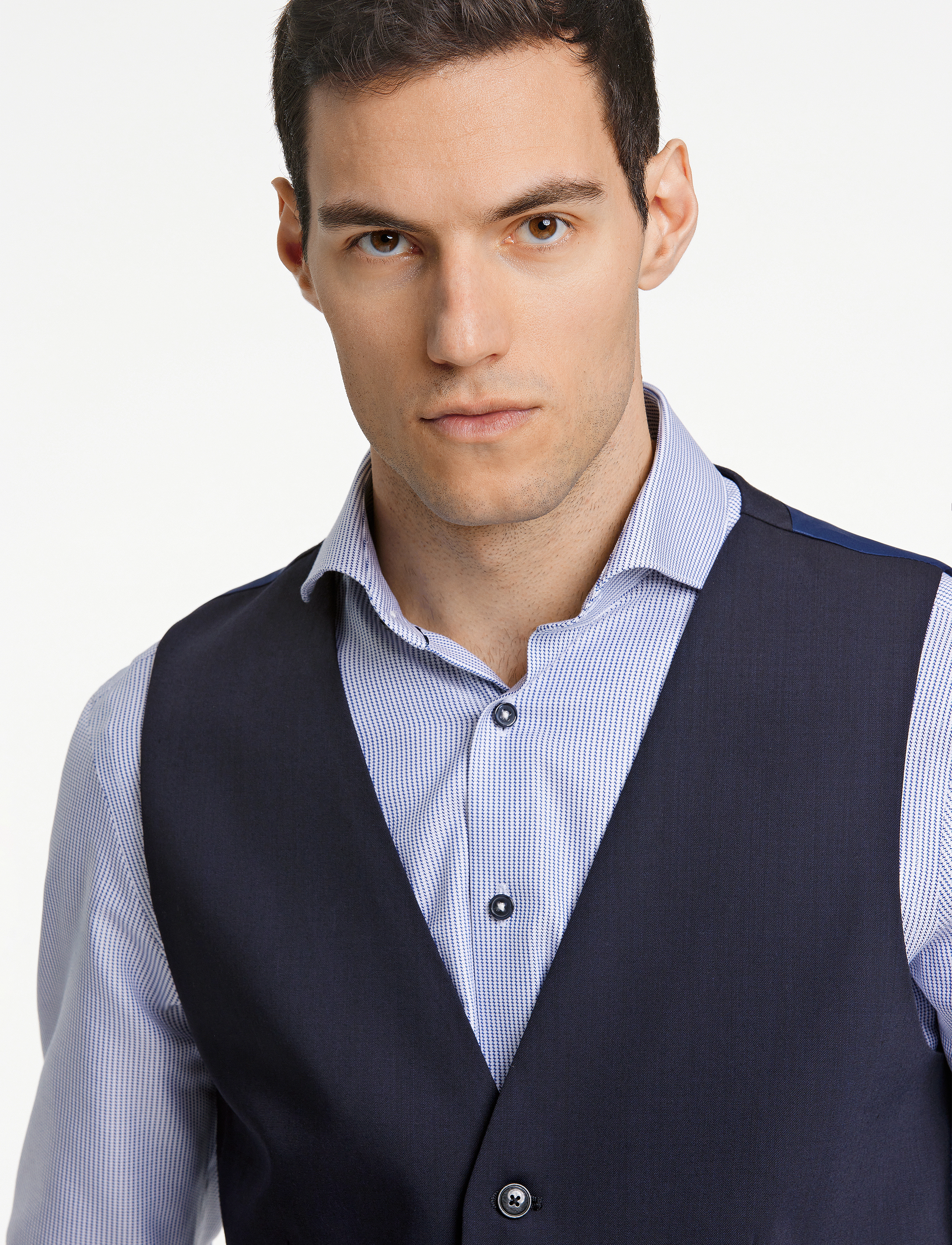 Lindbergh Black - Technical stretch waistcoat - waistcoats - navy - 5