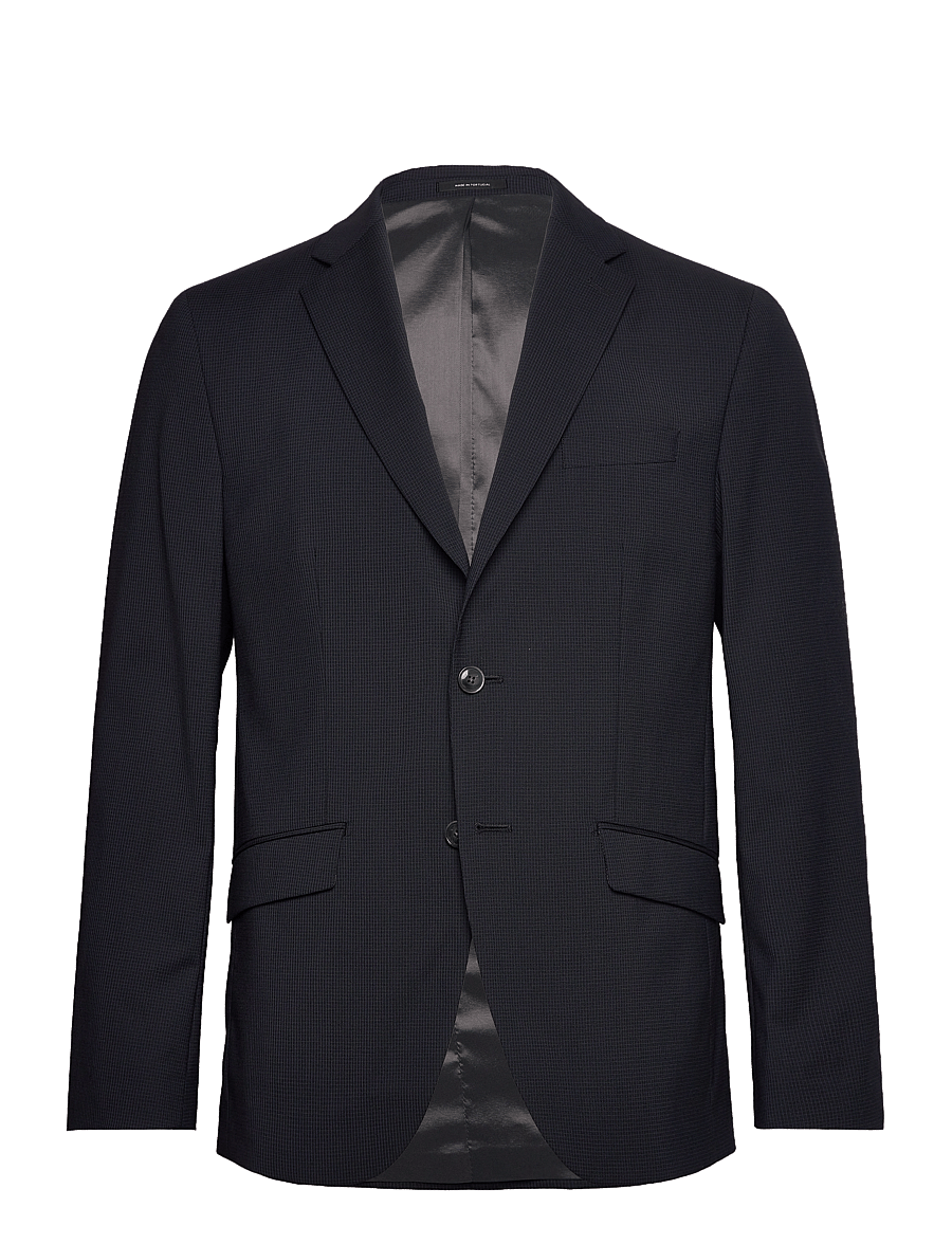 Lindbergh Black - Technical micro check superflex bla - enkeltradede blazere - dk blue mix - 1