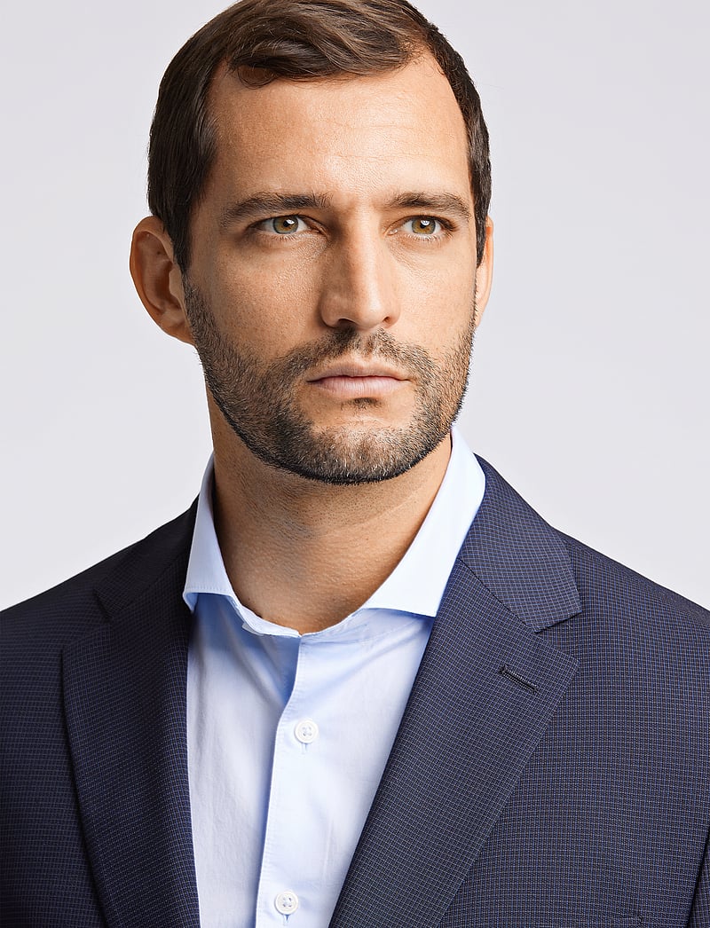 Lindbergh Black - Technical micro check superflex bla - enkeltradede blazere - dk blue mix - 5