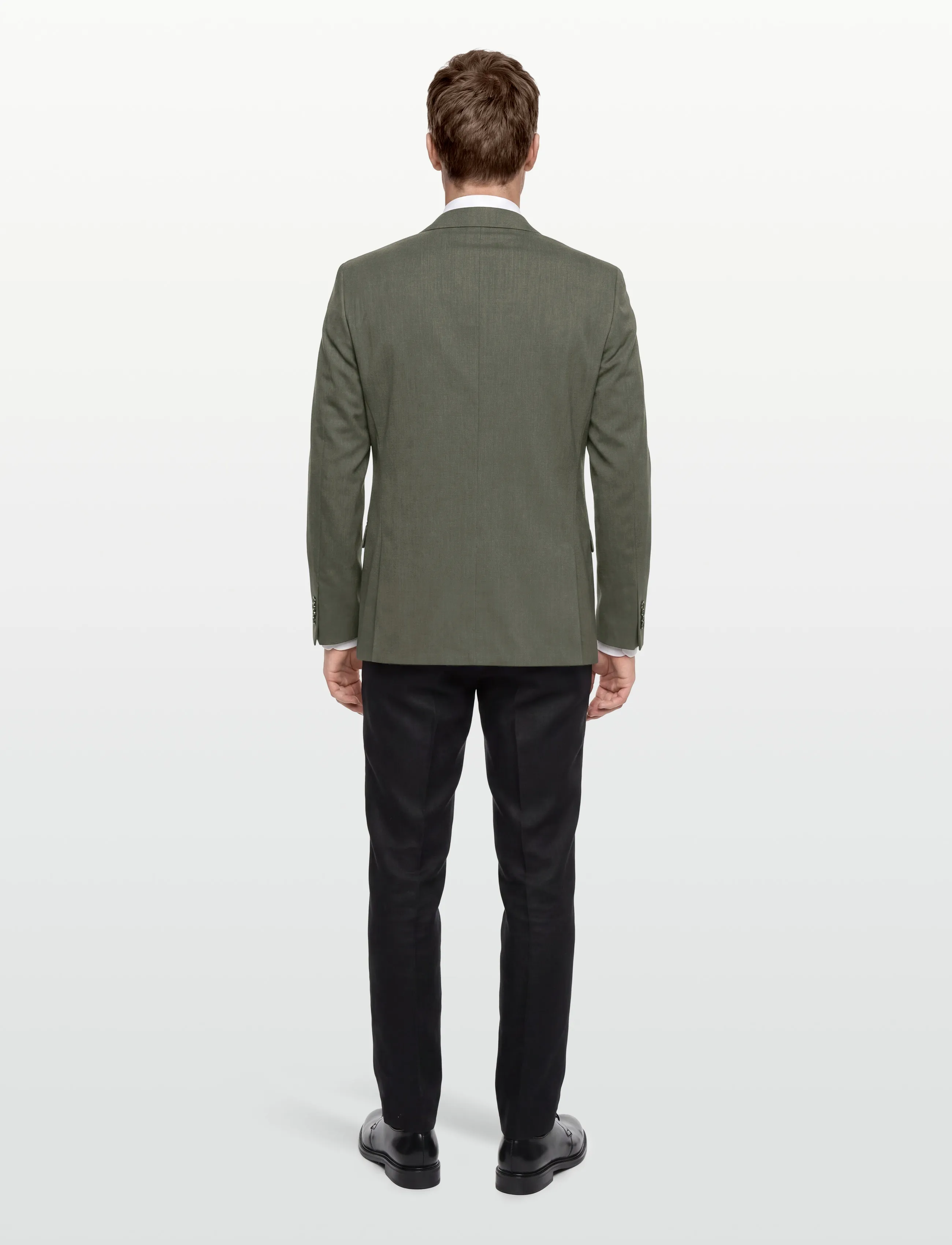 Lindbergh Black - Technical stretch blazer - combi suit - single breasted blazers - army mel - 4
