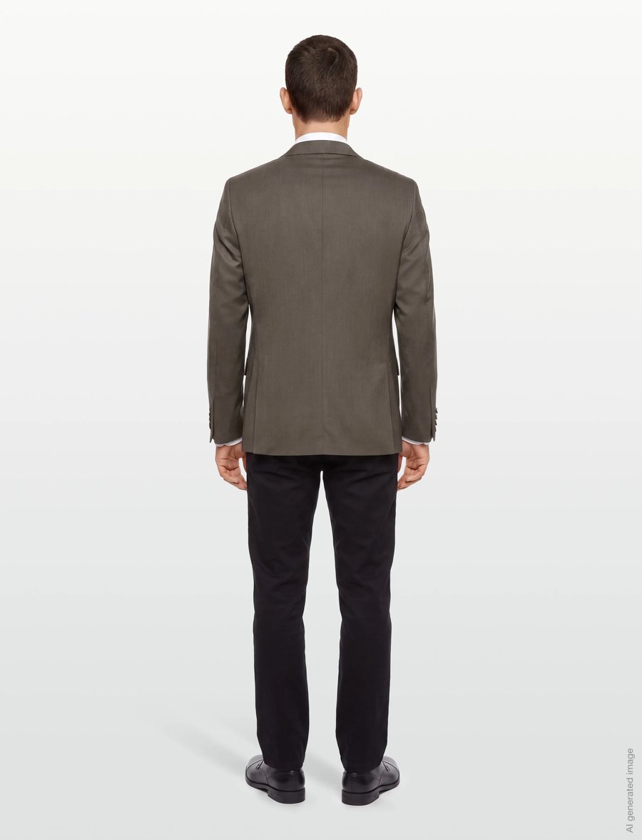 Lindbergh Black - Technical stretch blazer - combi suit - blazers met enkele rij knopen - dk sand mel - 4