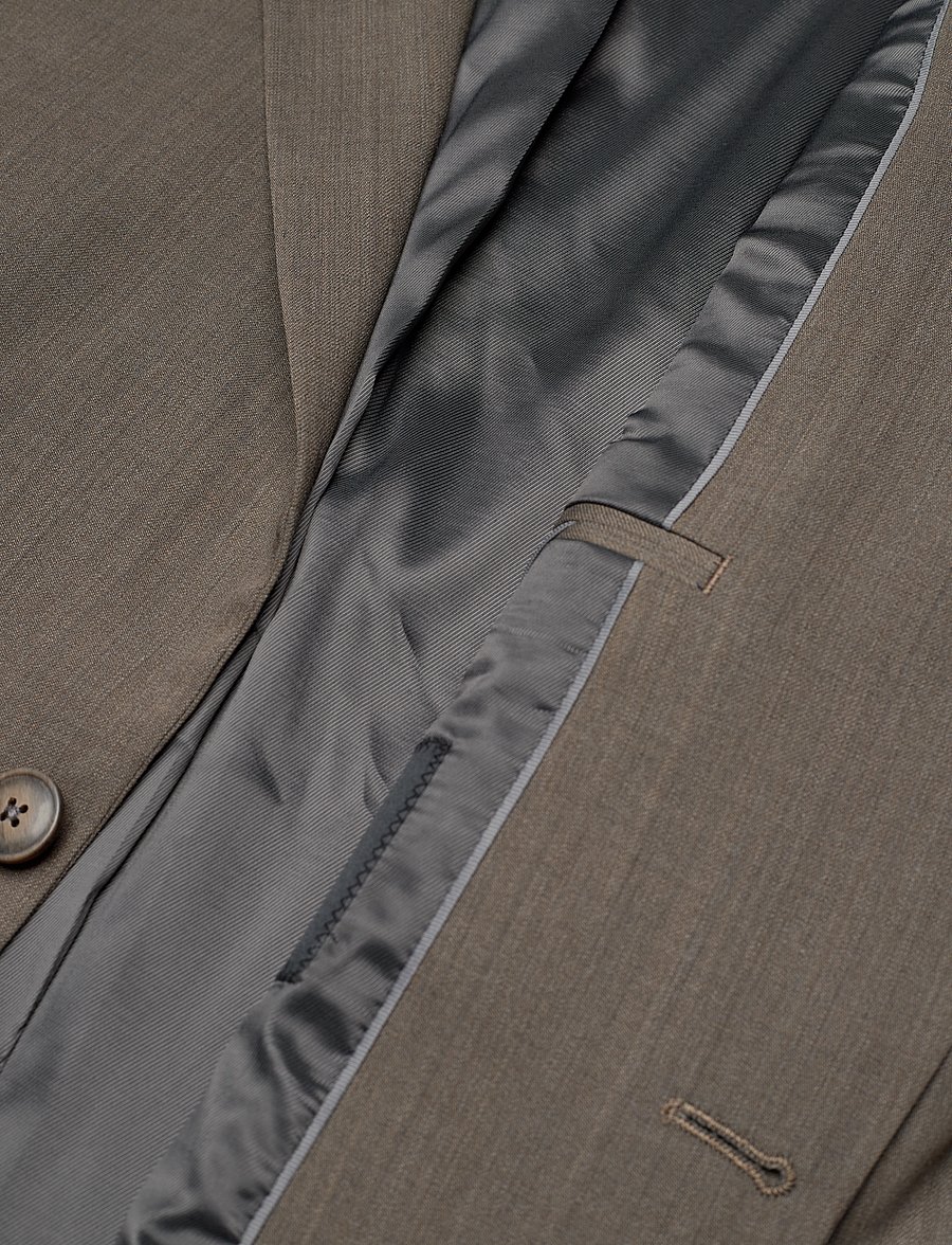 Lindbergh Black - Technical stretch blazer - combi suit - Ühe rinnatisega pintsakud - dk sand mel - 4