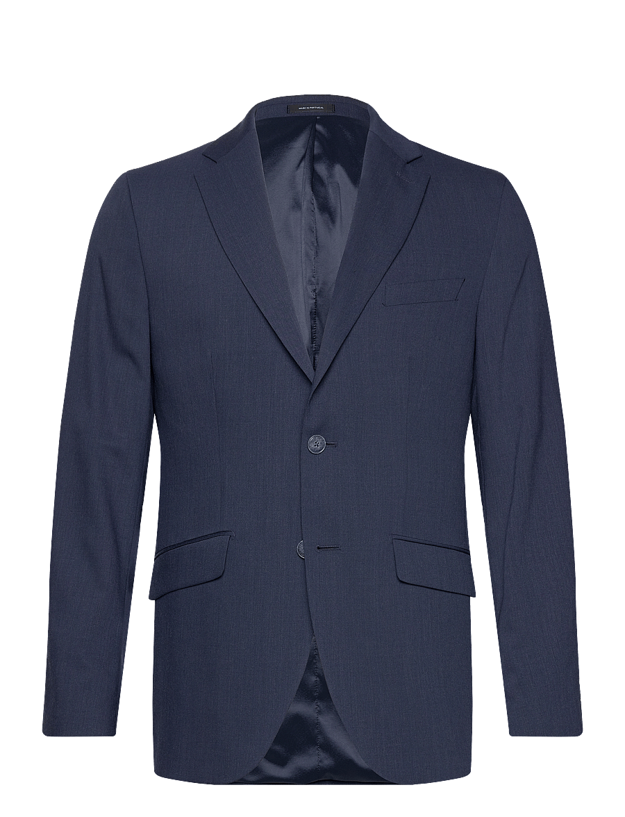 Lindbergh Black - Technical stretch blazer - combi suit - enkeltradede blazere - mid navy mel - 1