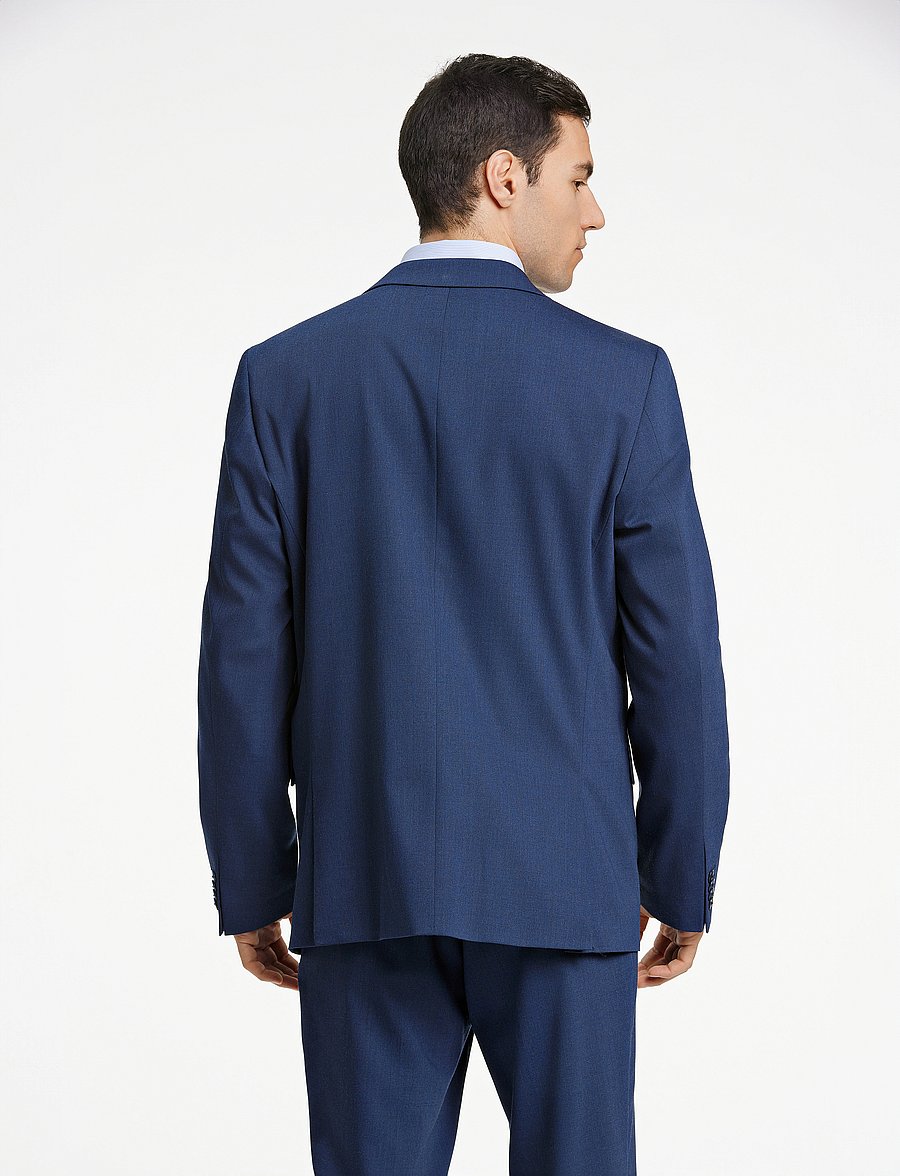 Lindbergh Black - Technical stretch blazer - combi suit - enkeltradede blazere - mid navy mel - 3