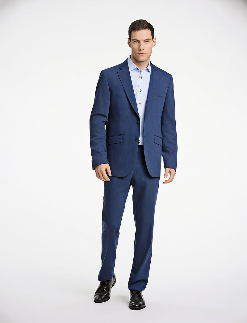 Lindbergh Black - Technical stretch blazer - combi su - yksiriviset bleiserit - mid navy mel - 4