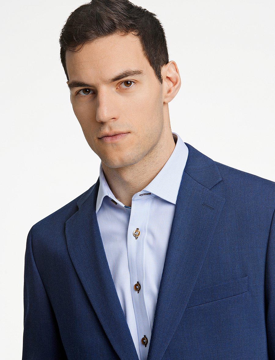 Lindbergh Black - Technical stretch blazer - combi suit - enkeltradede blazere - mid navy mel - 5
