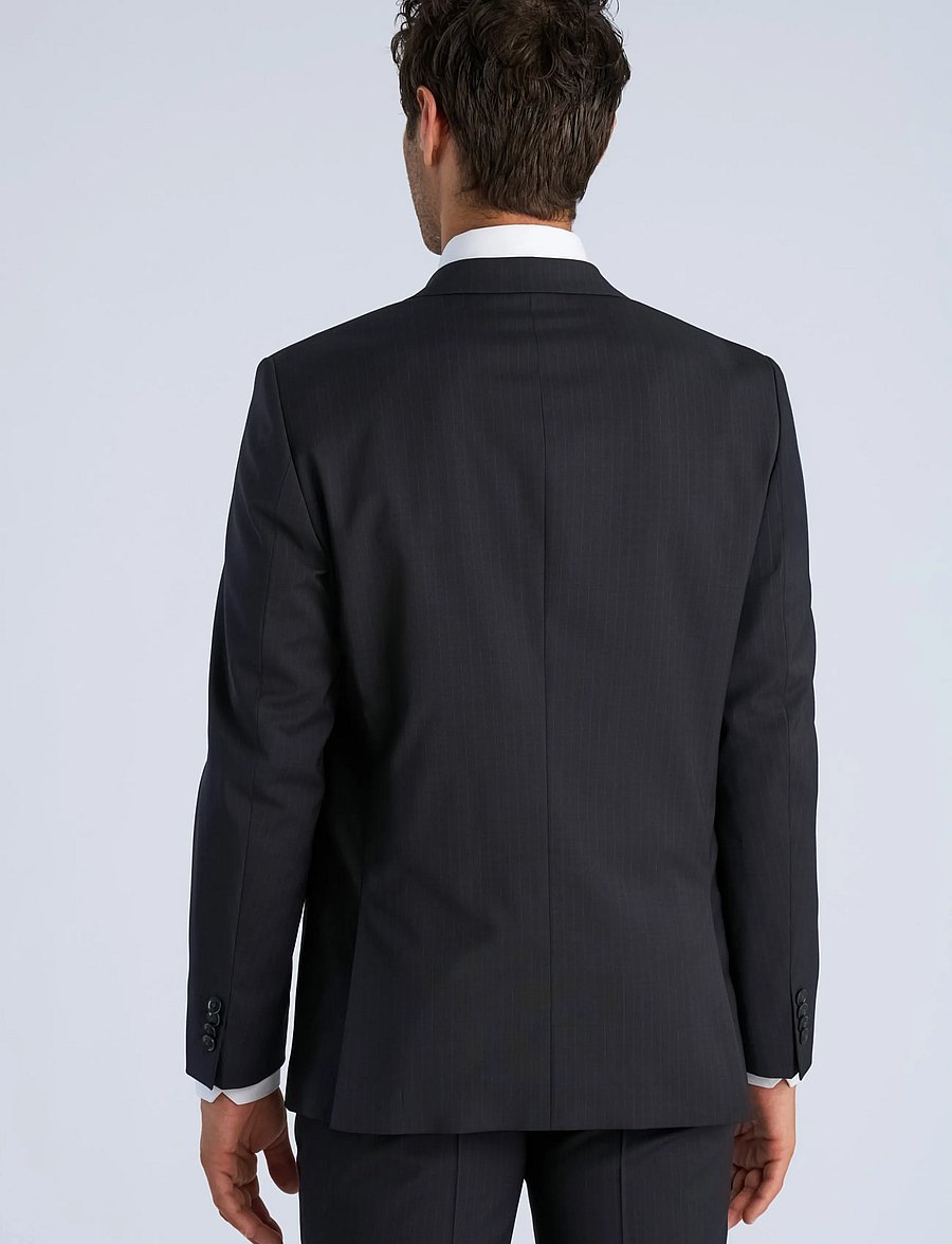 Lindbergh Black - Technical striped blazer - combi su - enkeltradede blazere - navy - 4