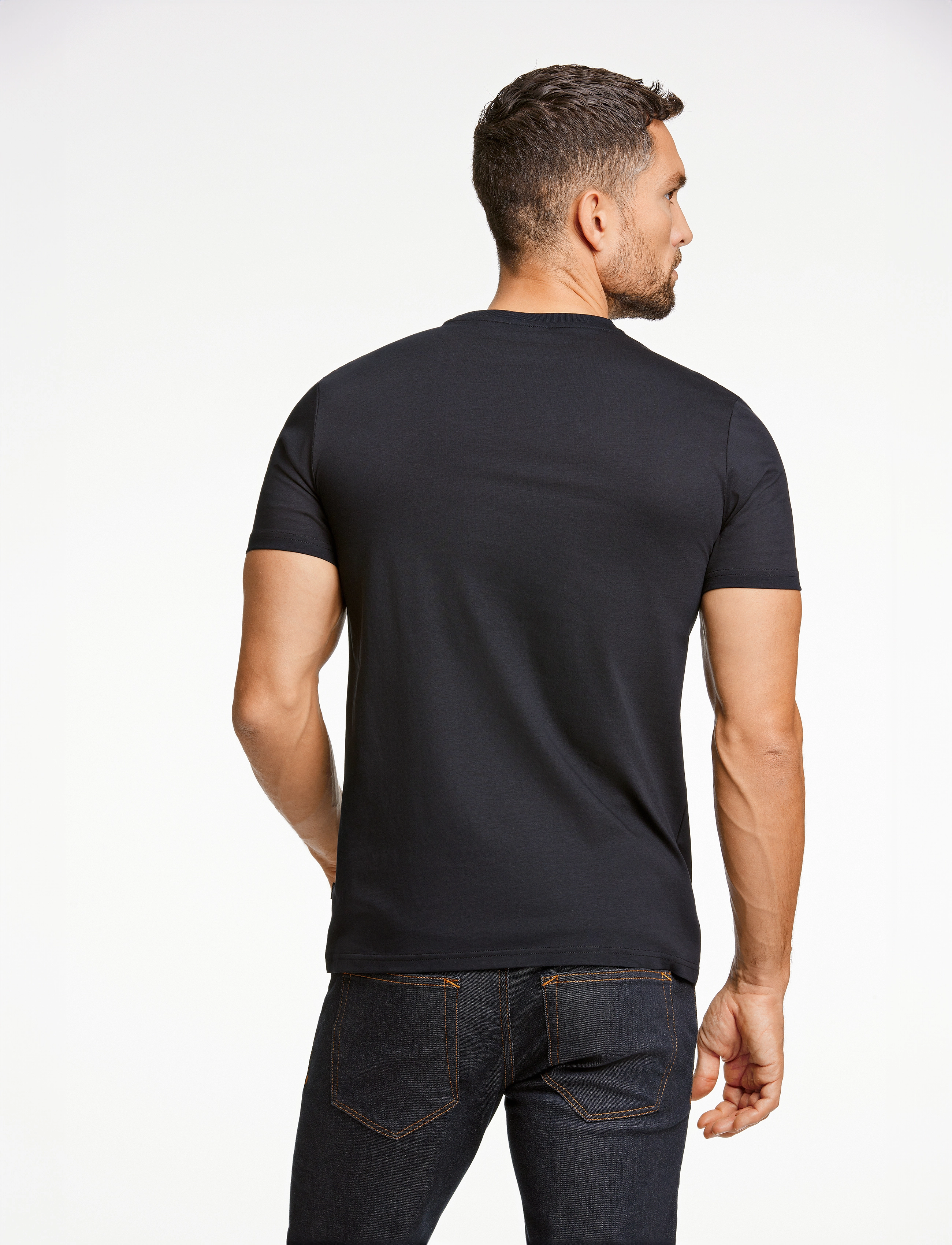 Lindbergh Black - Mercerized cotton tee S/S - kortærmede t-shirts - black - 3