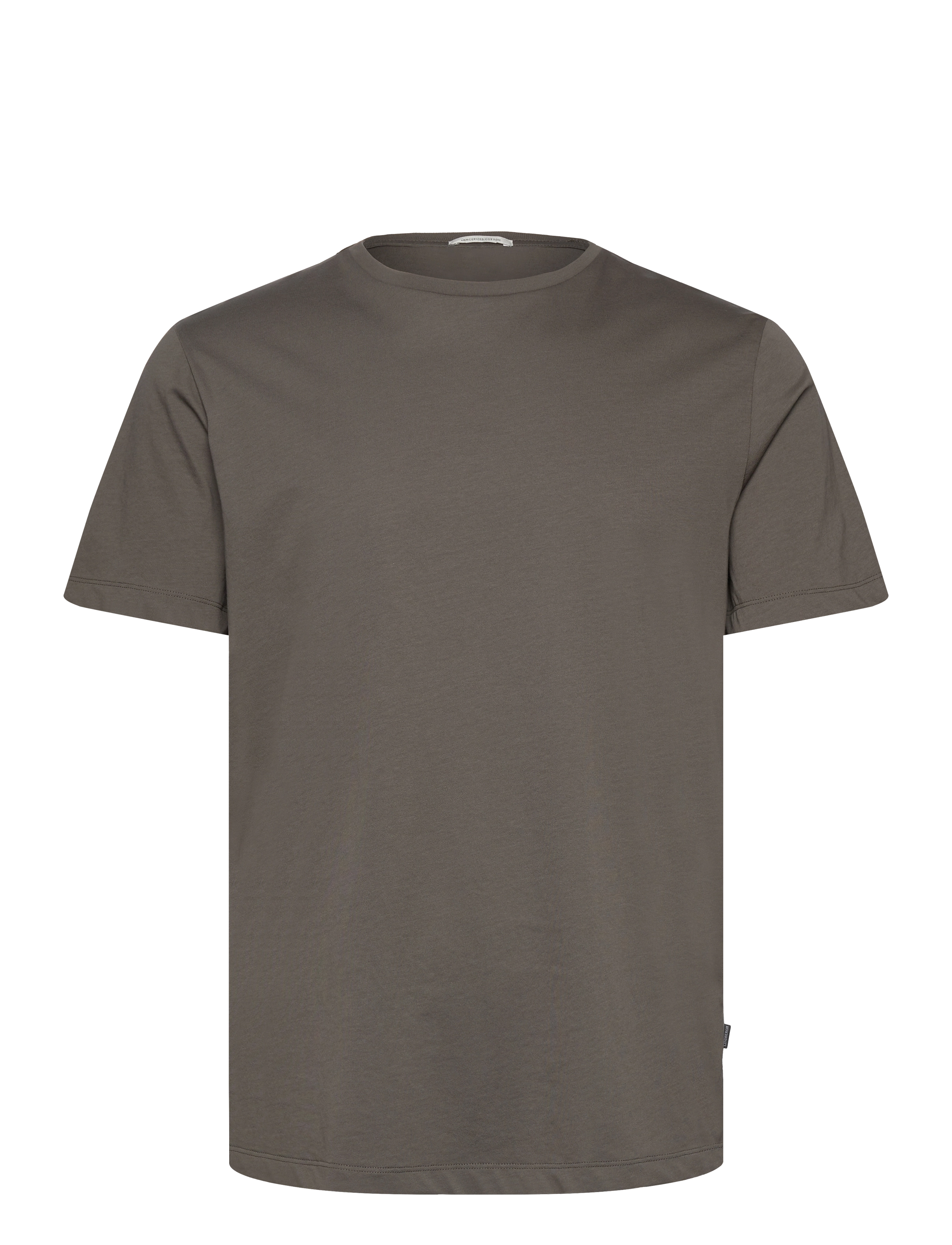 Lindbergh Black Mercerized cotton tee S/S - Kleidung - DK ARMY / brown