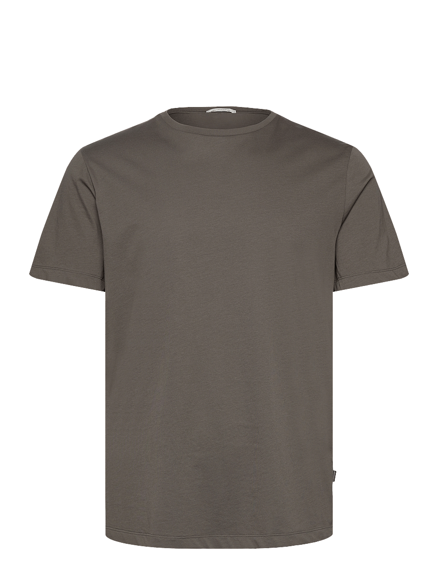 Lindbergh Black - Mercerized cotton tee S/S - kortærmede t-shirts - dk army - 1