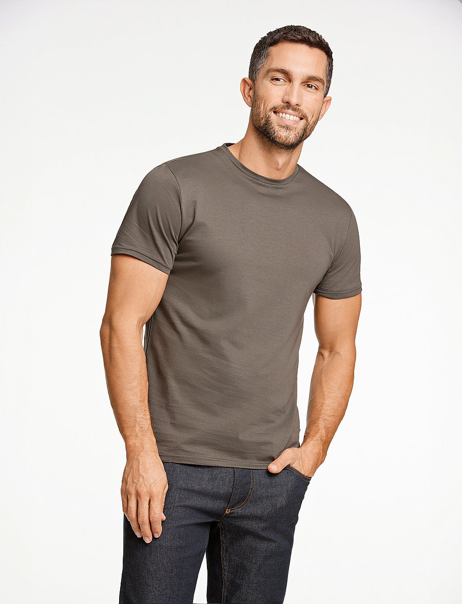 Lindbergh Black - Mercerized cotton tee S/S - kortærmede t-shirts - dk army - 0