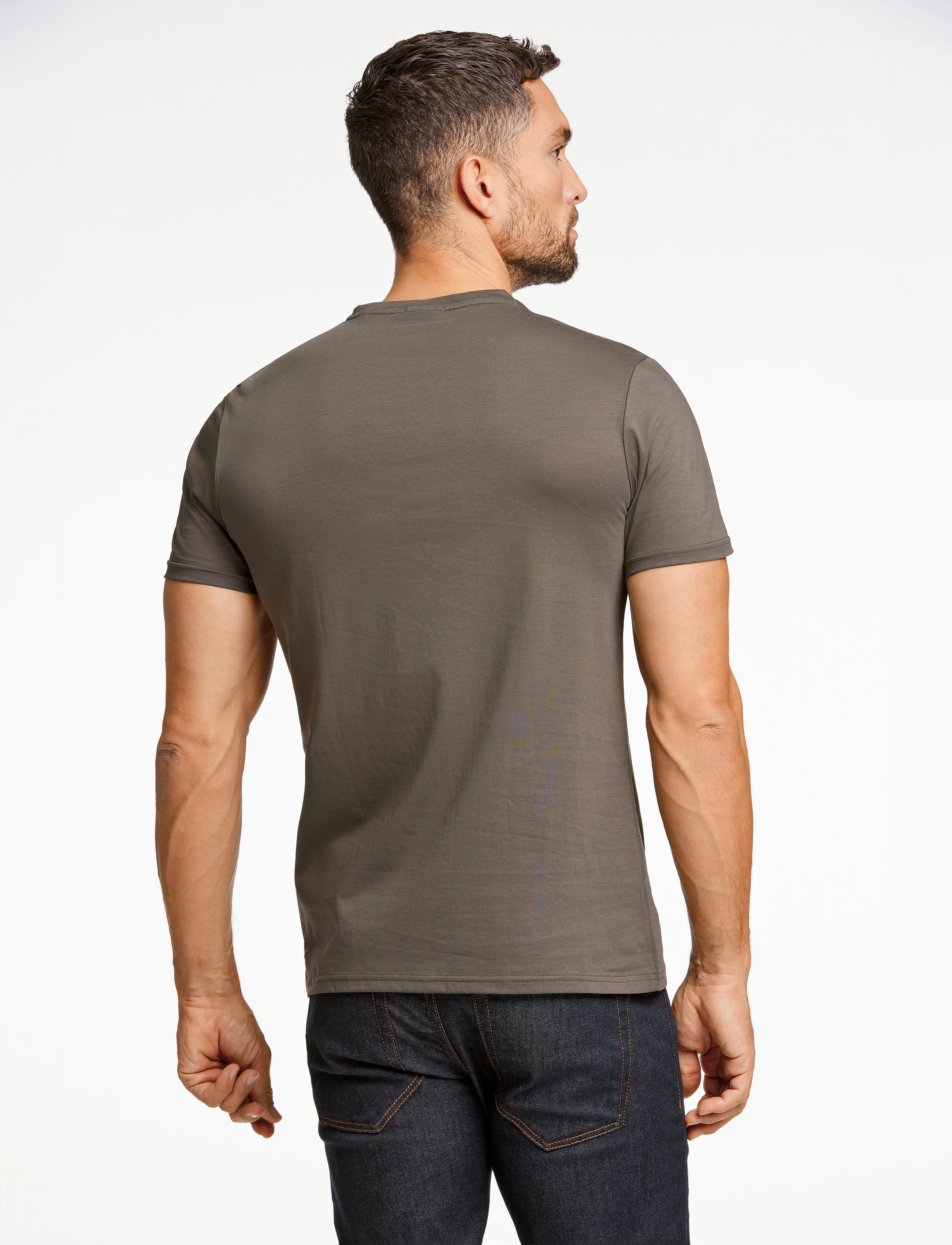 Lindbergh Black - Mercerized cotton tee S/S - kortärmade t-shirts - dk army - 3