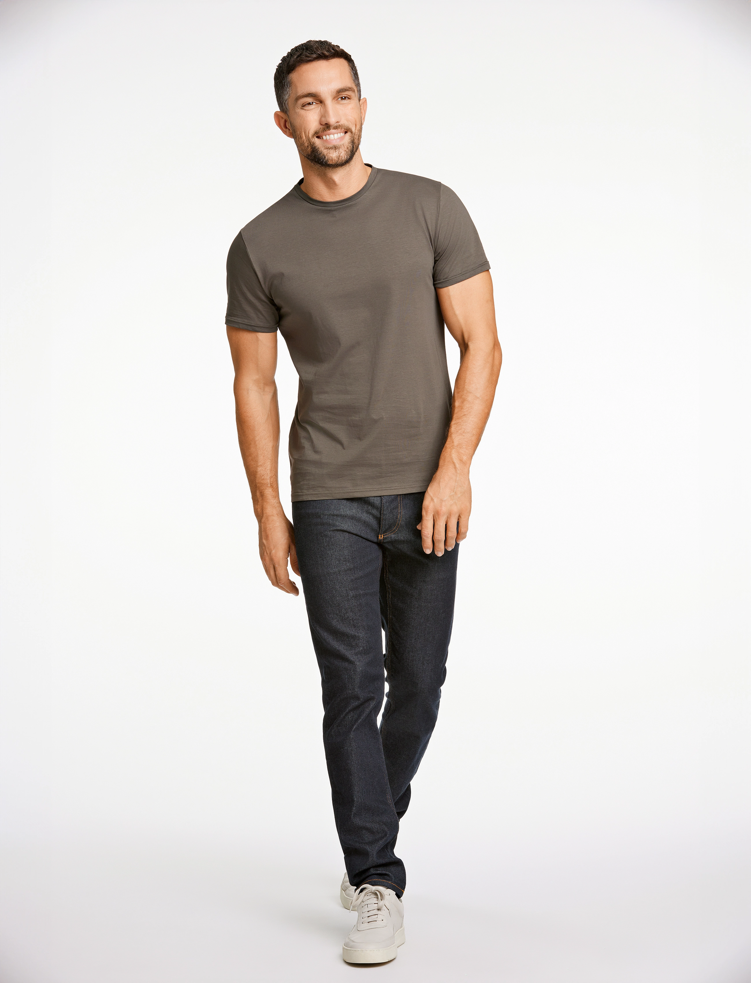 Lindbergh Black - Mercerized cotton tee S/S - kortärmade t-shirts - dk army - 4