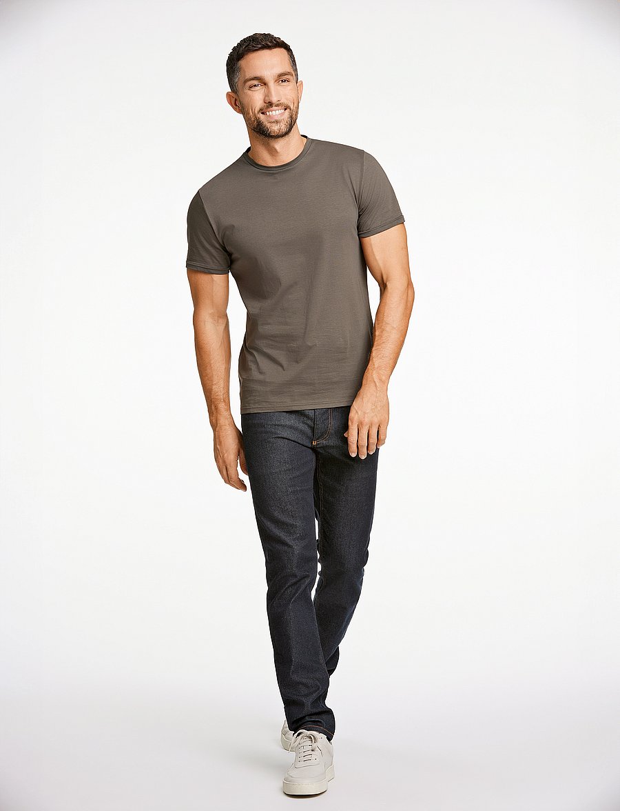 Lindbergh Black - Mercerized cotton tee S/S - kortærmede t-shirts - dk army - 4